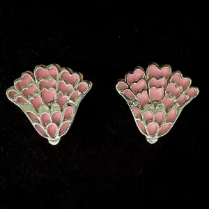 1950s Coro Silver and Pink Earrings