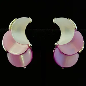 1960s Lisner Thermoset Crescent Earrings
