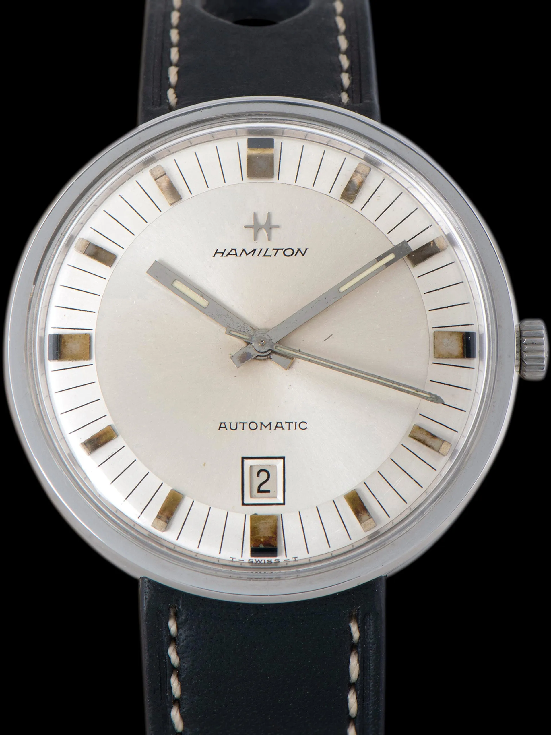 1970s Hamilton Dateline UFO (Ref. 64046-3) Silver Dial