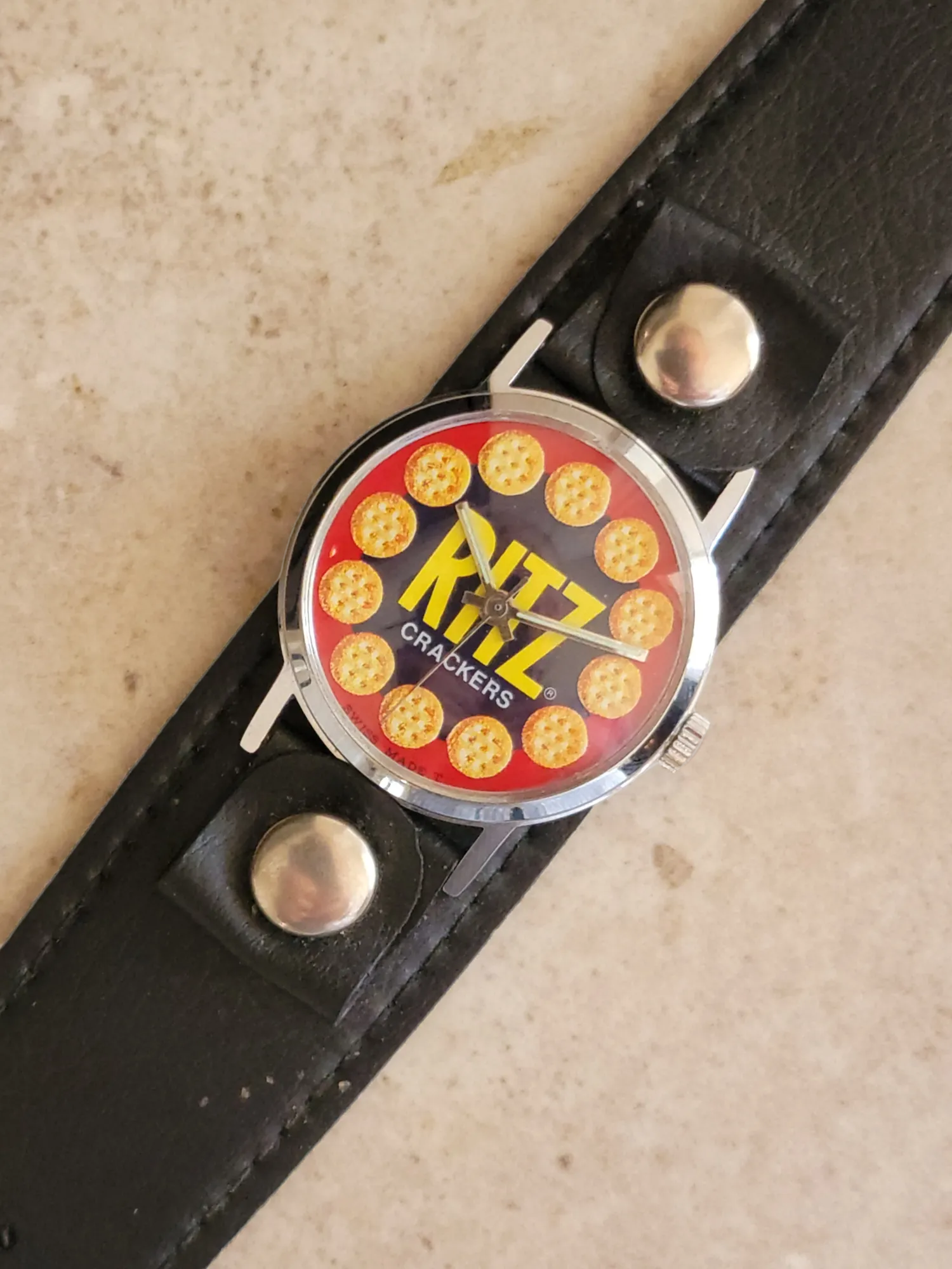 1970's RITZ Crackers Advertising Watch Cal. EB 8810 SWISS Made