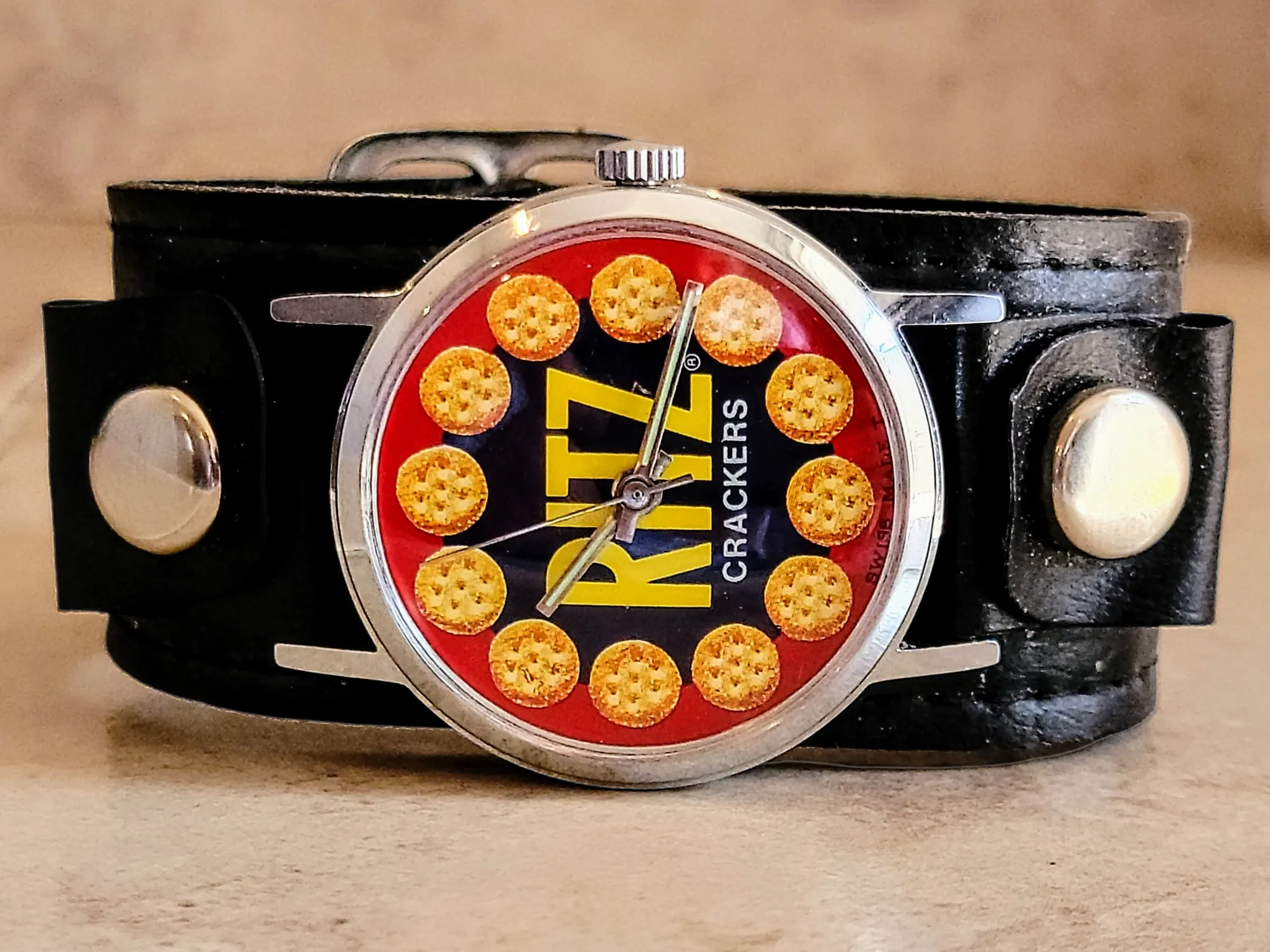 1970's RITZ Crackers Advertising Watch Cal. EB 8810 SWISS Made