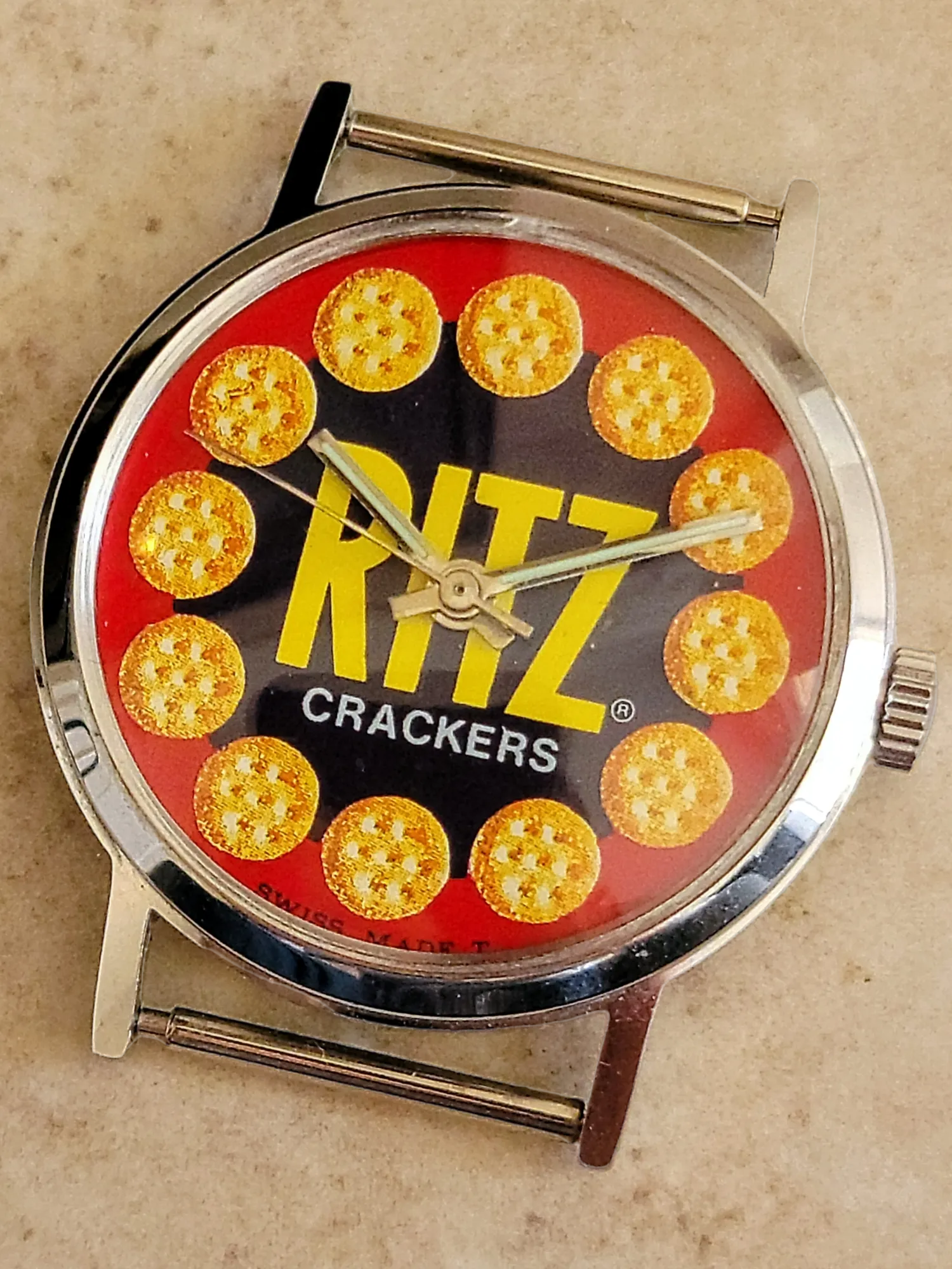 1970's RITZ Crackers Advertising Watch Cal. EB 8810 SWISS Made