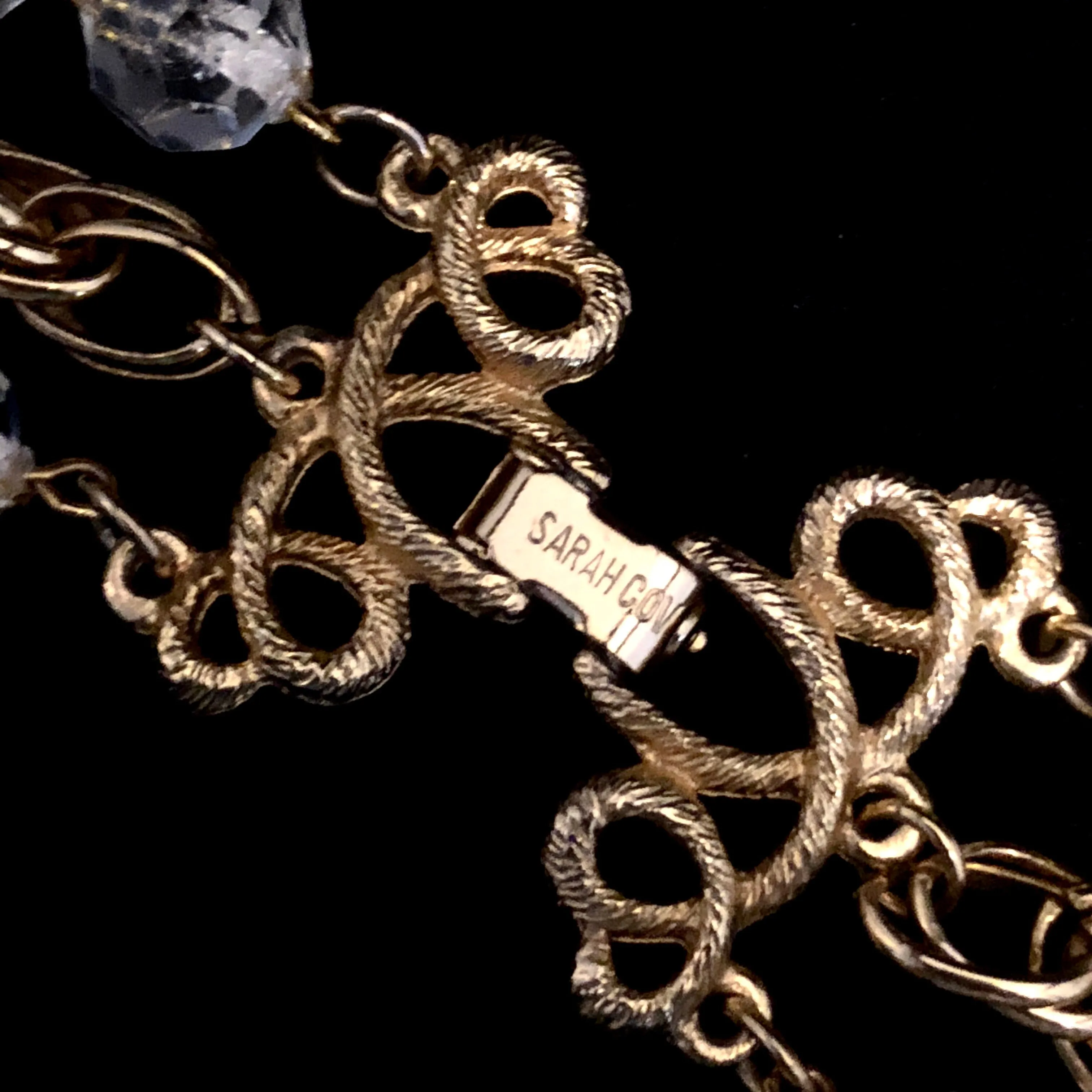 1976 Sarah Coventry Golden Ice Necklace & Earrings