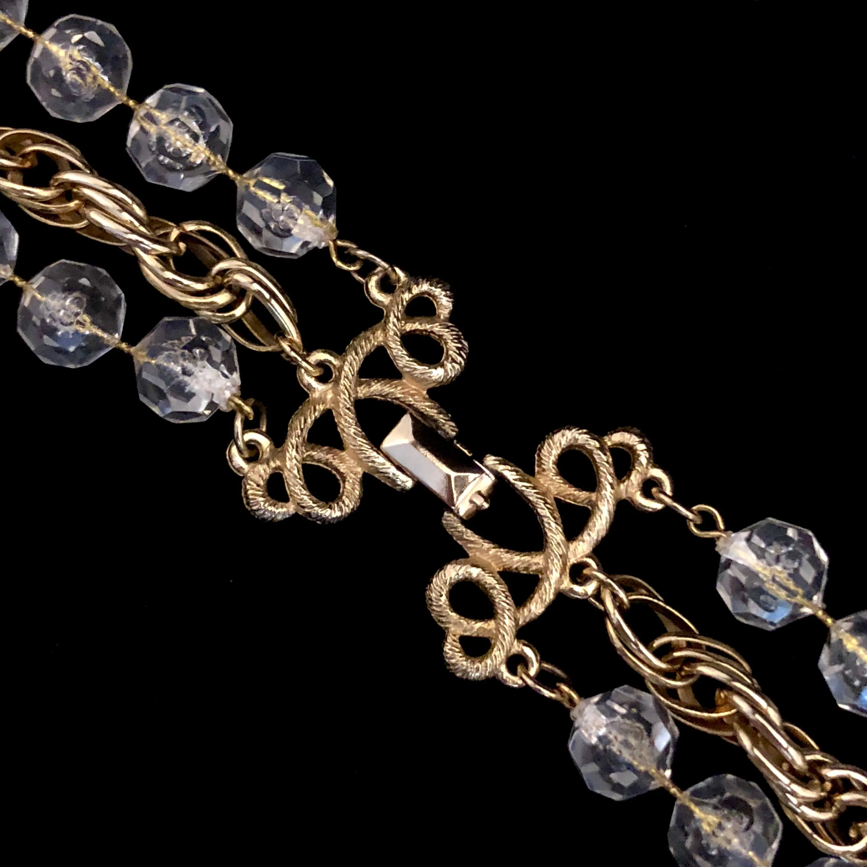 1976 Sarah Coventry Golden Ice Necklace & Earrings