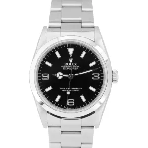 1998 Rolex Explorer I Black 36mm 14270 U TRITINOVA Stainless Steel Oyster Watch