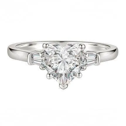 2.0 Ct Heart-Shaped Diamond Romantic Ring