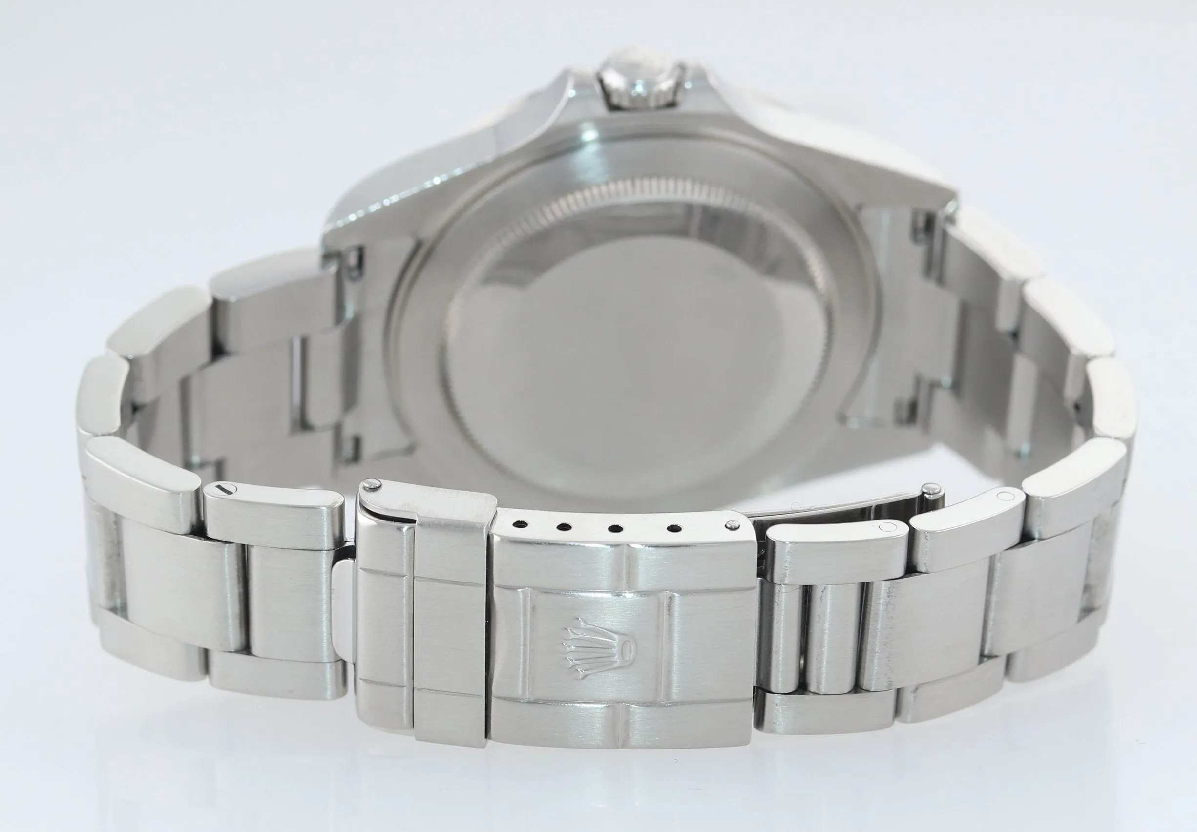 2004 NO HOLES Rolex Explorer II 16570 Stainless Steel Black Date GMT 40mm Watch