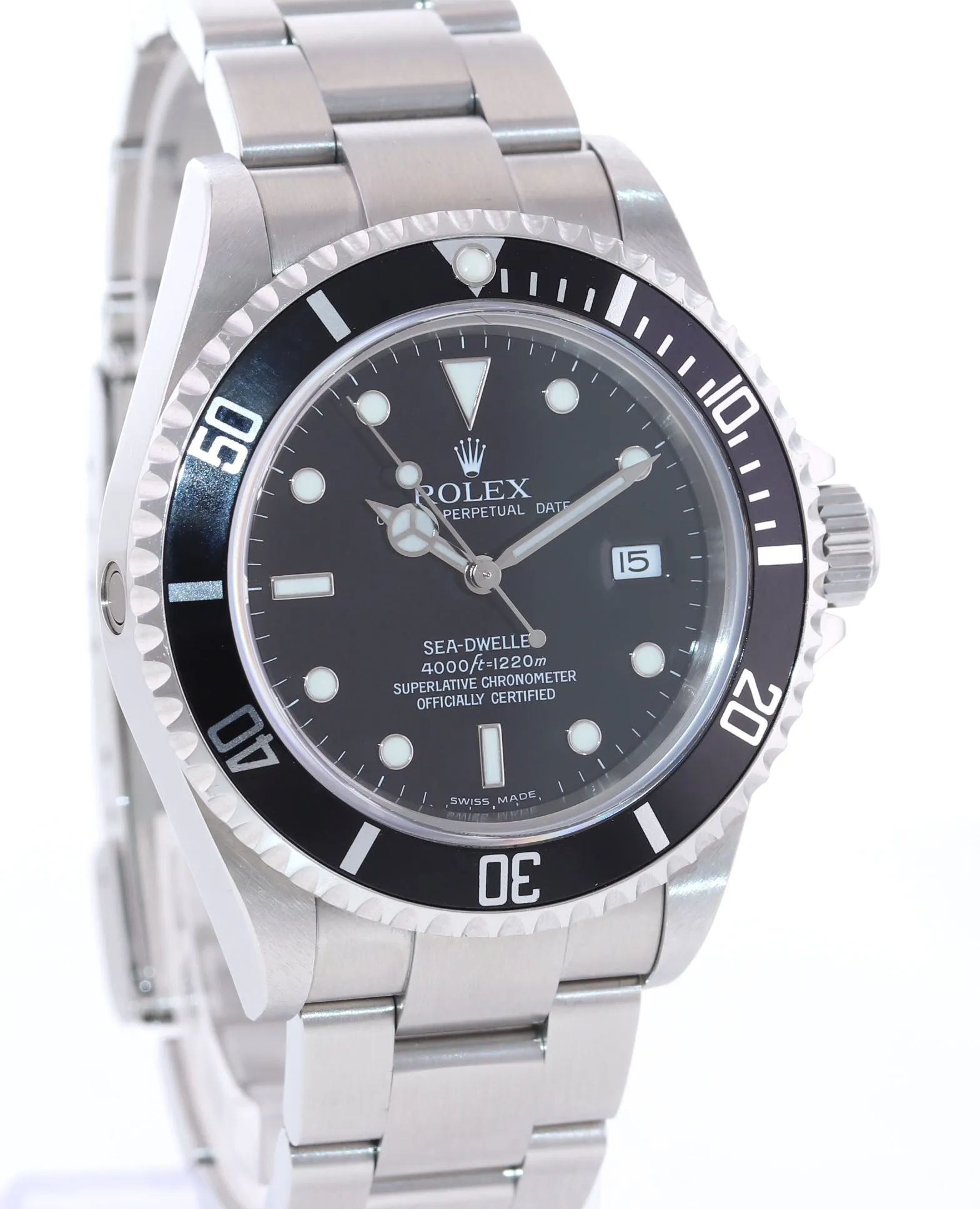2005 PAPERS UNPOLISHED Rolex Sea-Dweller Steel 16600 Black Date 40mm Watch Box
