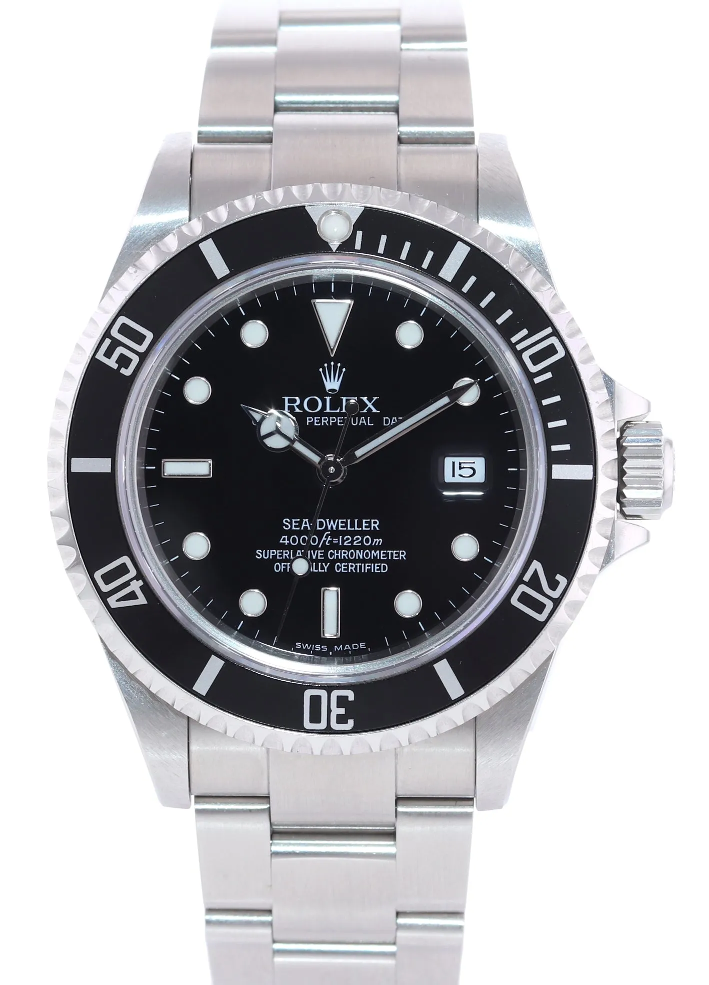 2005 PAPERS UNPOLISHED Rolex Sea-Dweller Steel 16600 Black Date 40mm Watch Box
