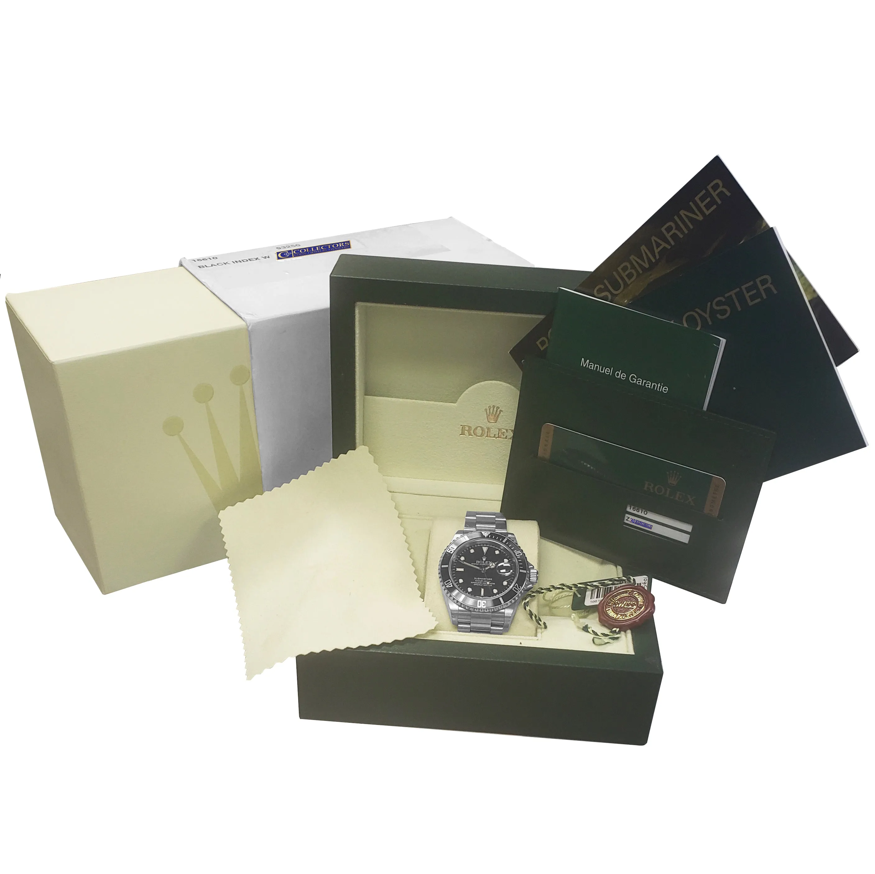 2008 UNPOLISHED Rolex Submariner Date Stainless Steel 40mm Watch 16610 FULL B P