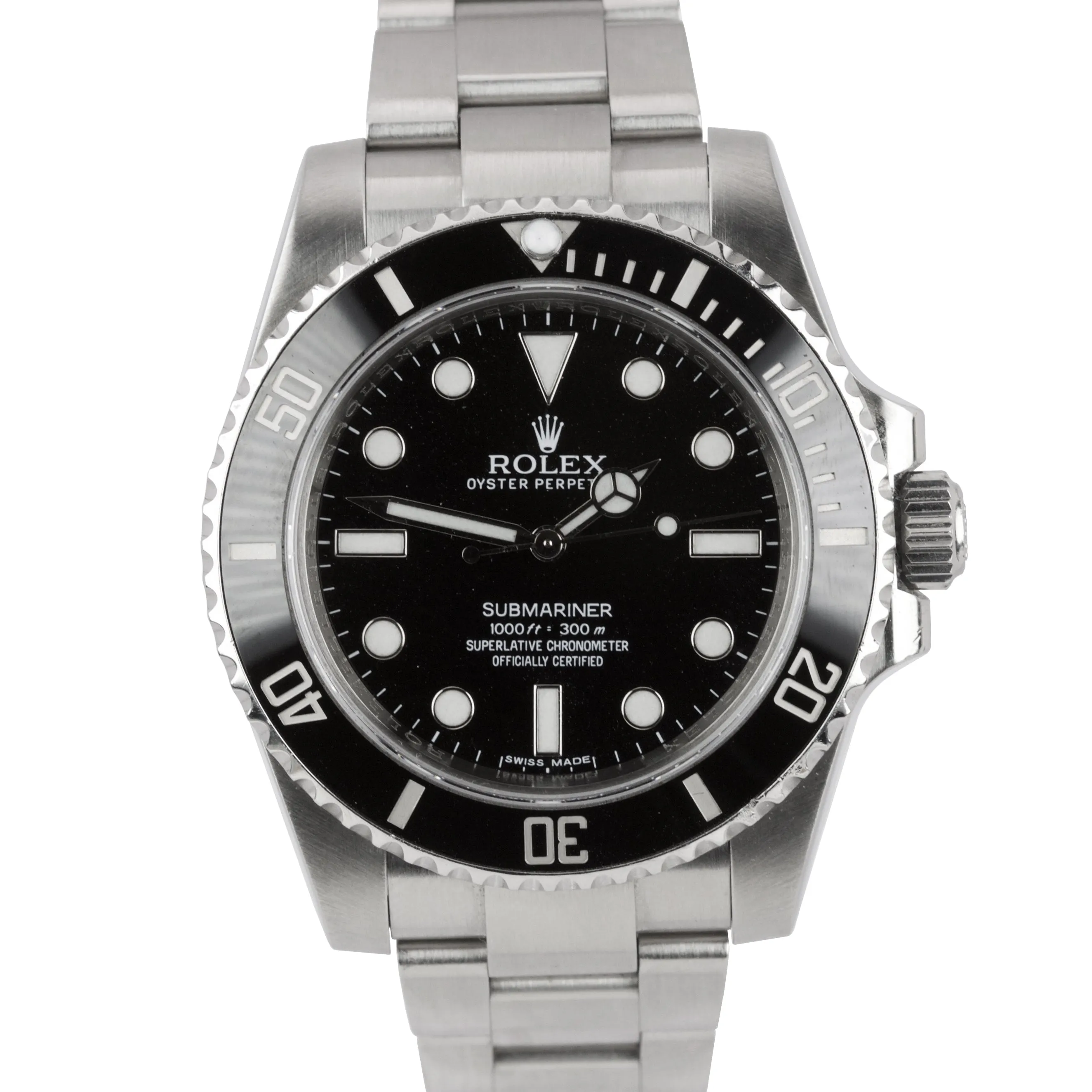 2017 Rolex Submariner No-Date 114060 Stainless Steel Dive Ceramic 40mm Watch