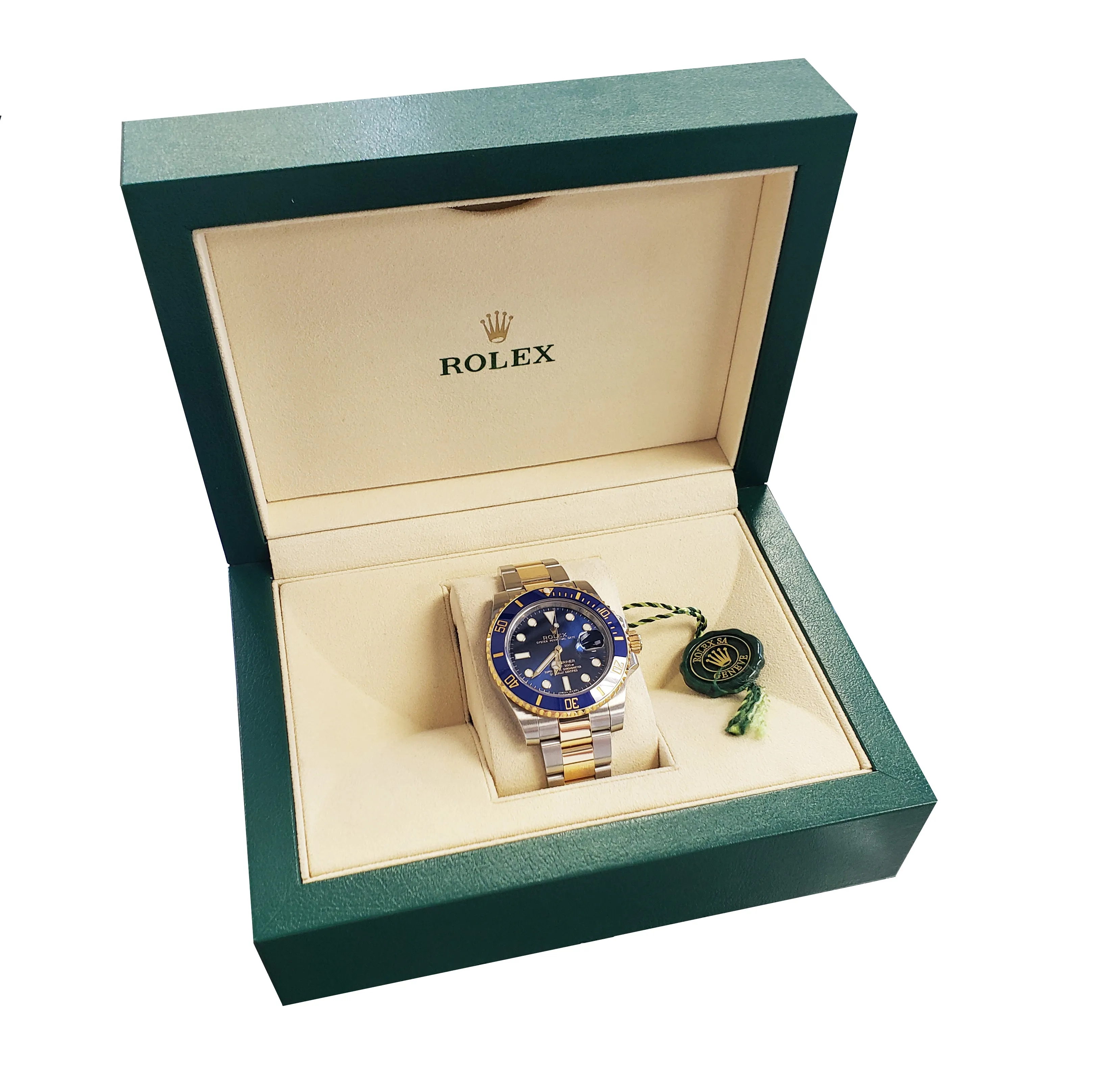 2018 MINT Rolex Submariner Ceramic 116613 LB 18K Two-Tone Gold Blue Dive Watch