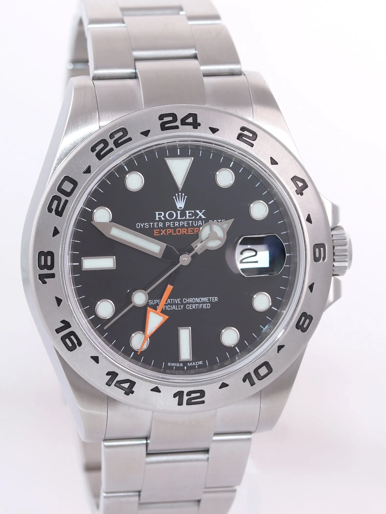 2019 PAPERS Rolex Explorer II 42mm 216570 Black Dial Steel GMT Date Watch Box