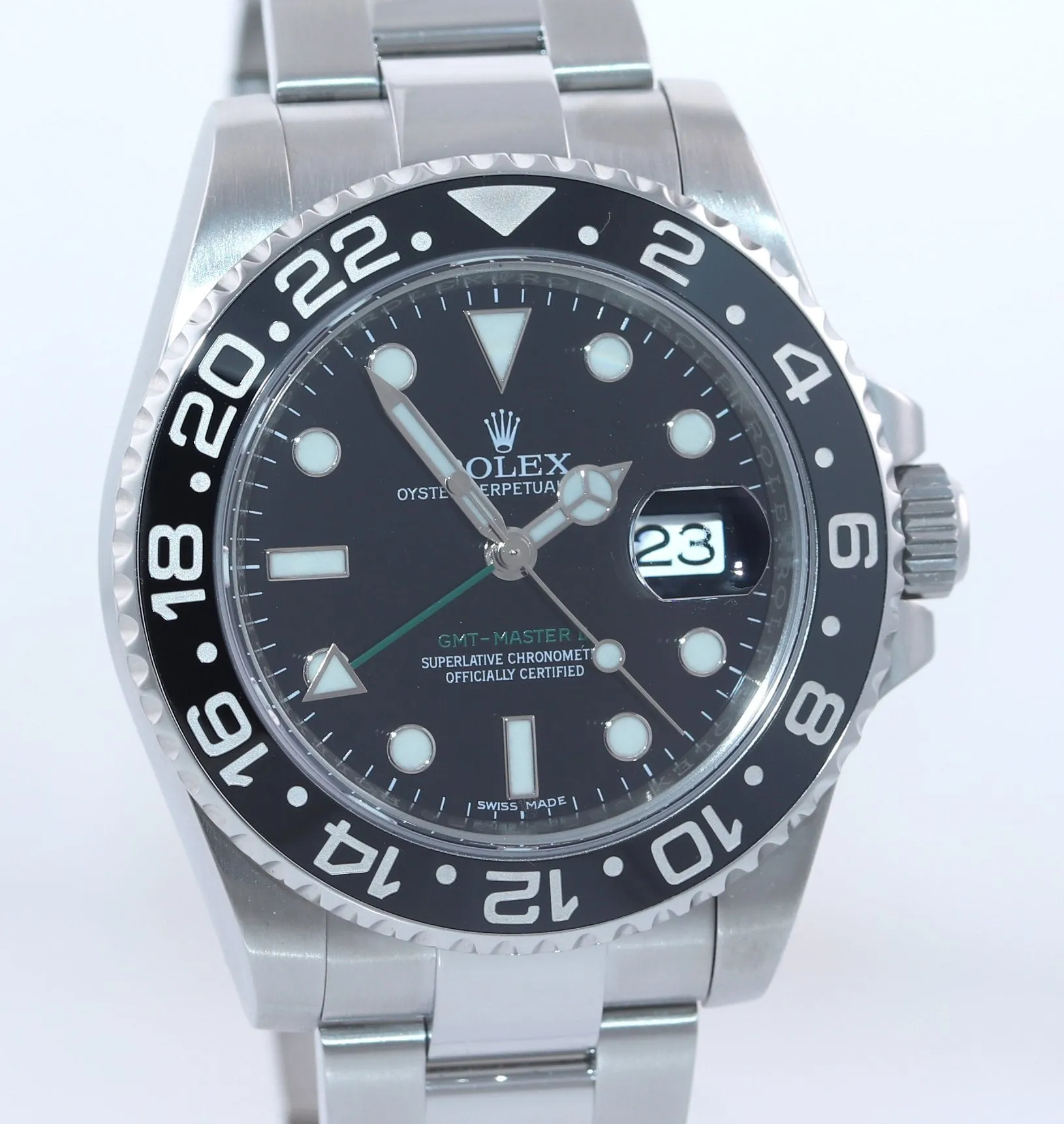 2019 PAPERS Rolex GMT Master 116710 Steel Ceramic 40mm Black Watch Box
