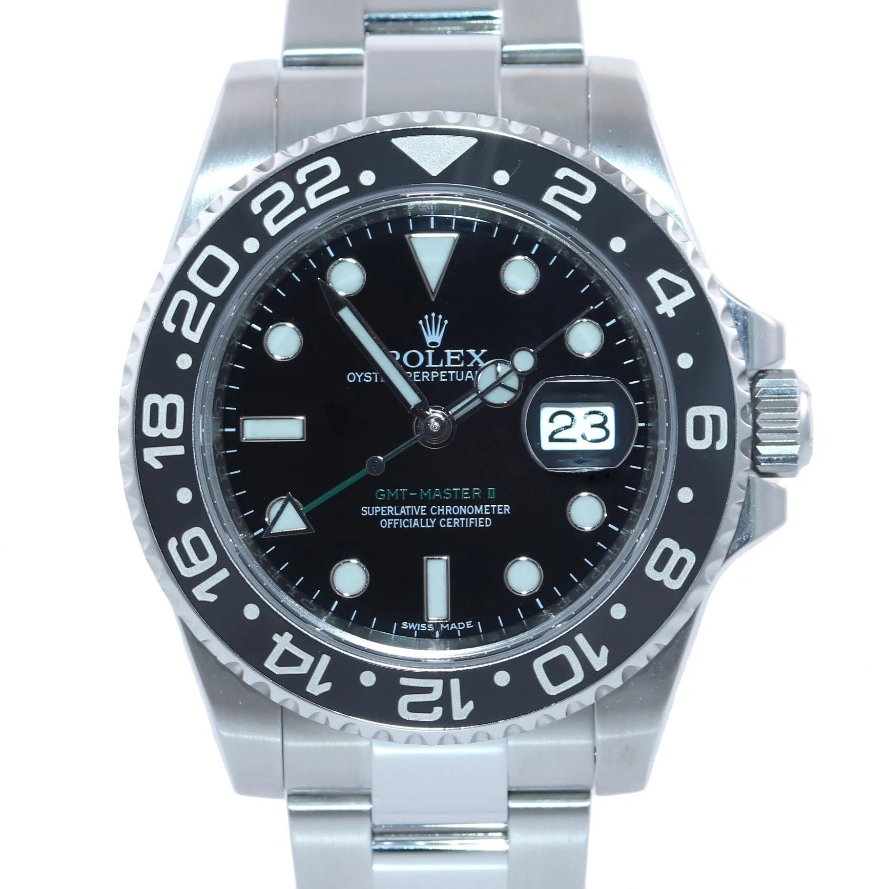 2019 PAPERS Rolex GMT Master 116710 Steel Ceramic 40mm Black Watch Box