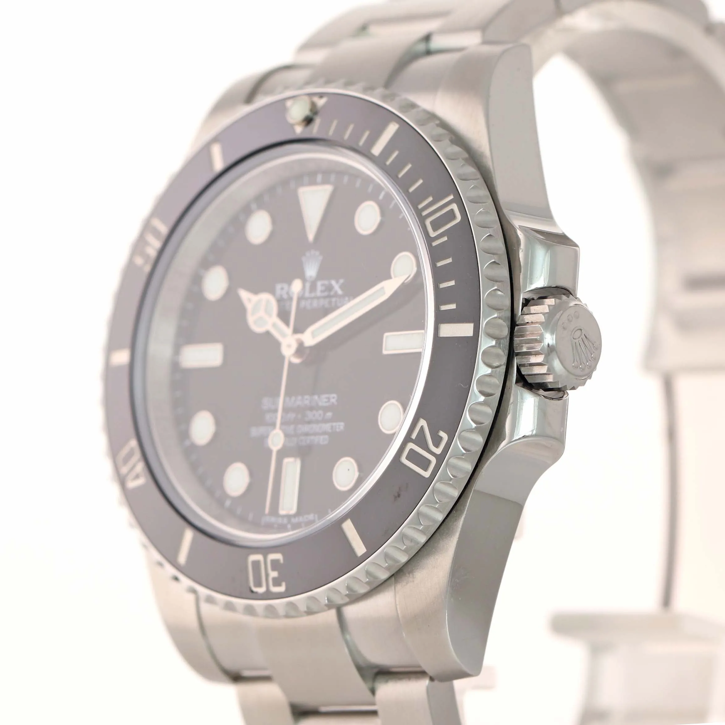 2019 PAPERS Rolex Submariner No-Date 114060 Steel Black Ceramic Watch Box