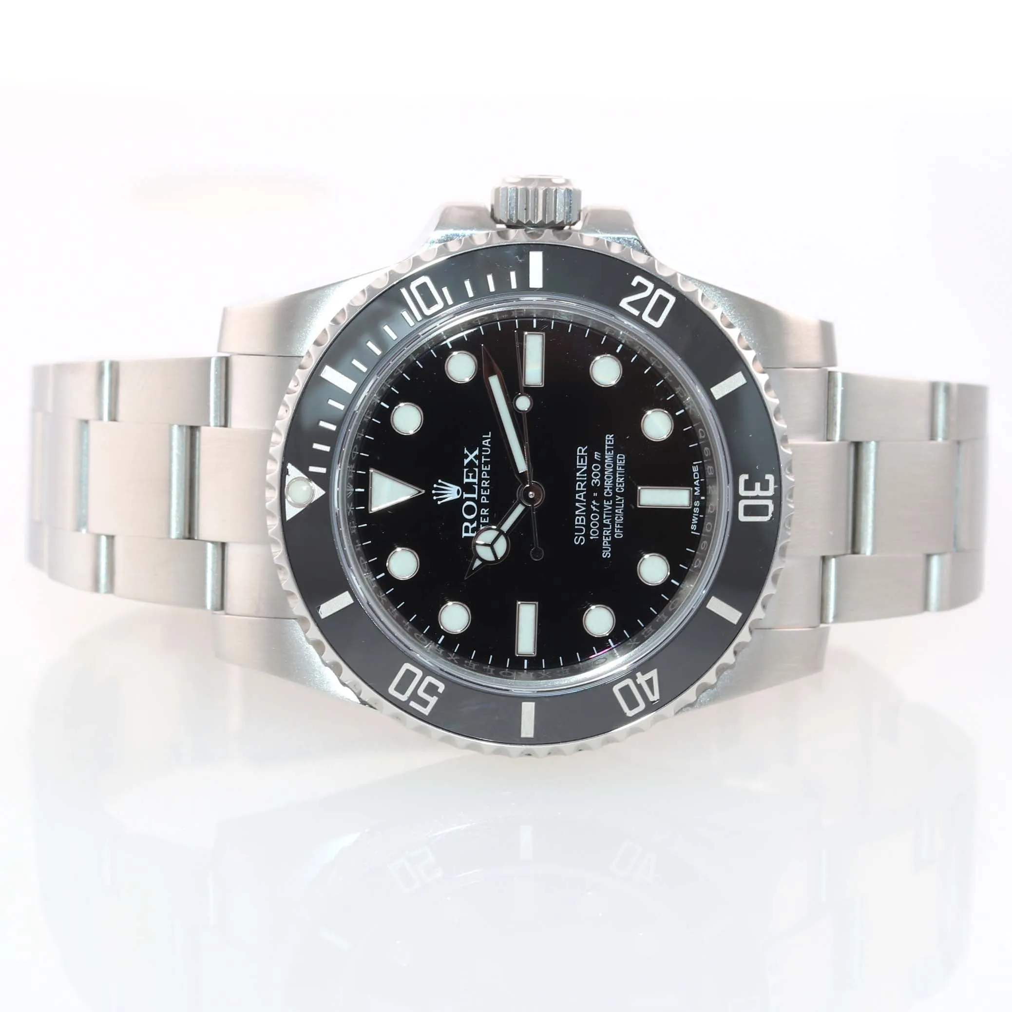 2019 PAPERS Rolex Submariner No-Date 114060 Steel Black Ceramic Watch Box