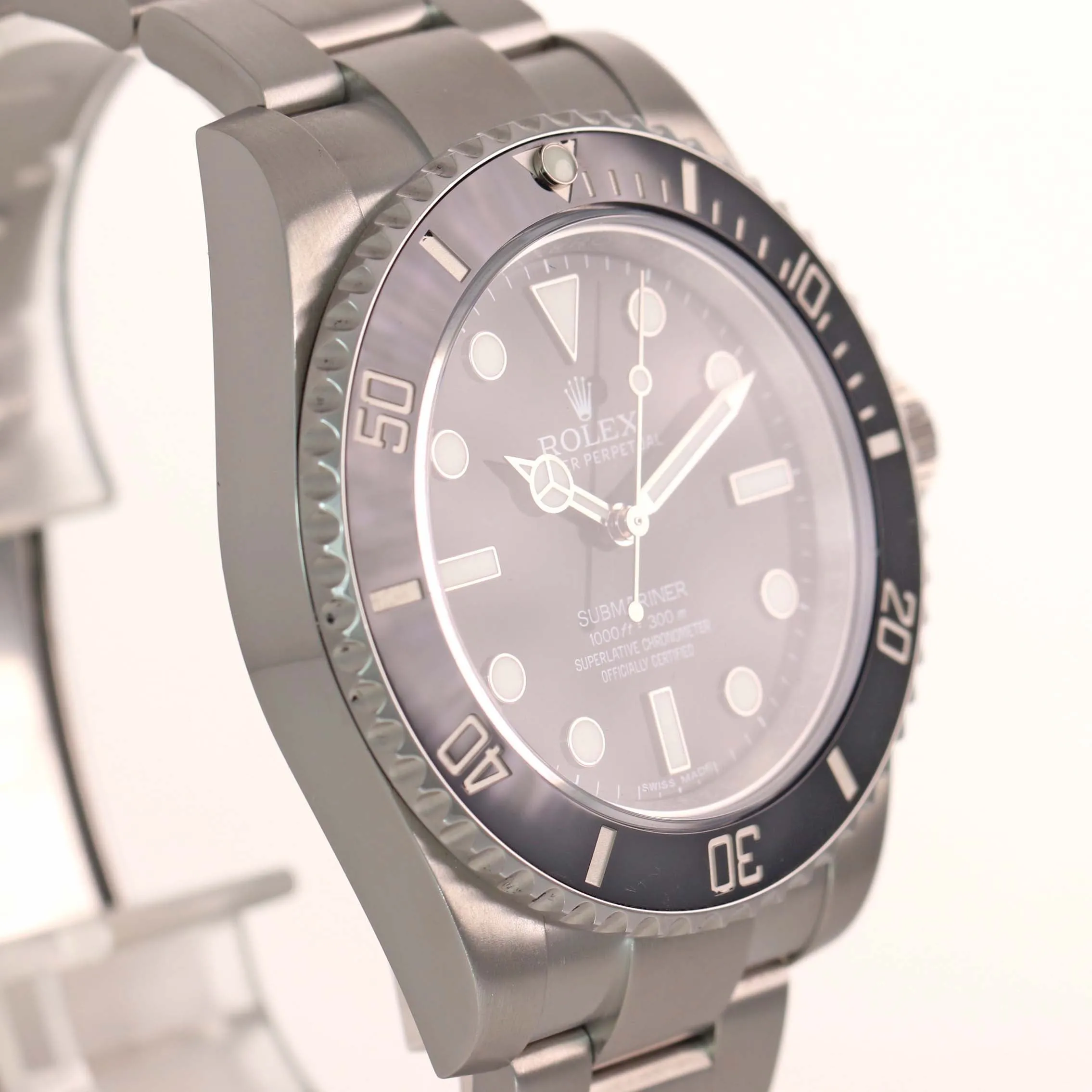 2019 PAPERS Rolex Submariner No-Date 114060 Steel Black Ceramic Watch Box