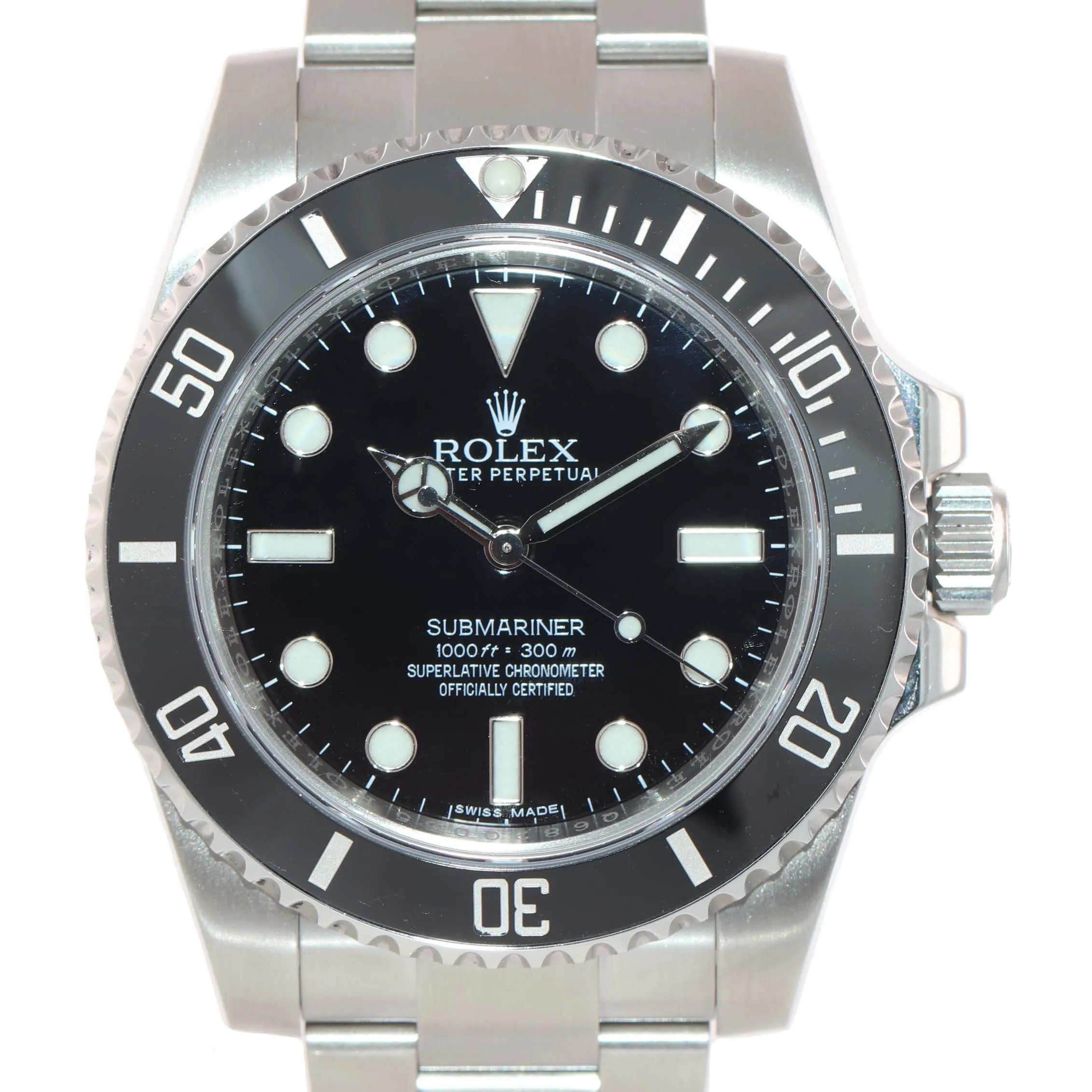 2019 PAPERS Rolex Submariner No-Date 114060 Steel Black Ceramic Watch Box