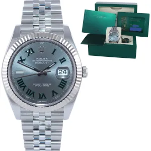 2020 PAPERS Rolex DateJust 41 Wimbledon 126334 Steel White Gold Jubilee Watch