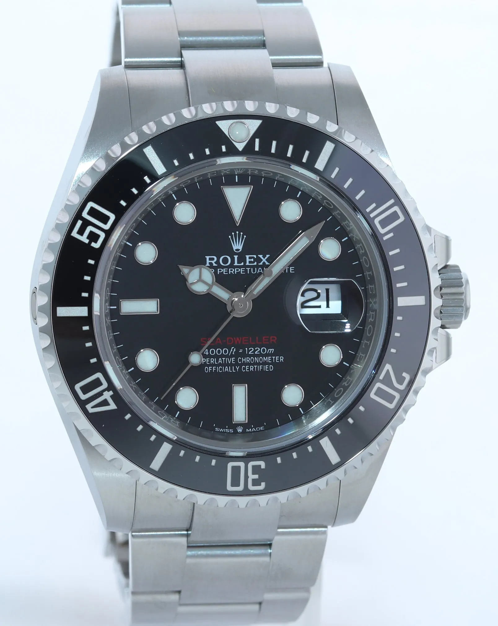 2021 PAPERS Mark II Rolex Red Sea-Dweller 43mm 126600 Steel Watch Box