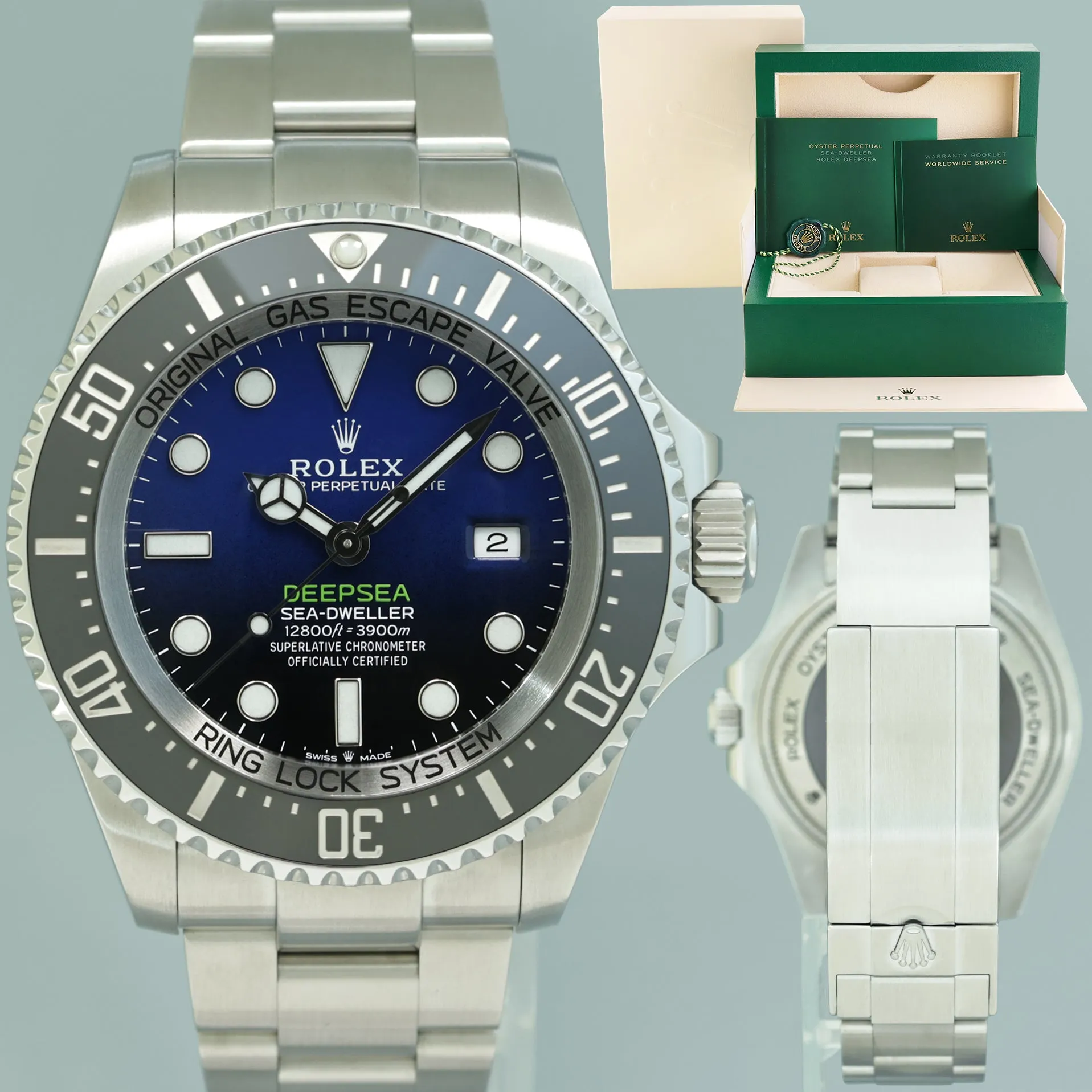 2022 MINT Rolex Dweller Deepsea James Cameron Blue Black 126660 44mm Watch Box