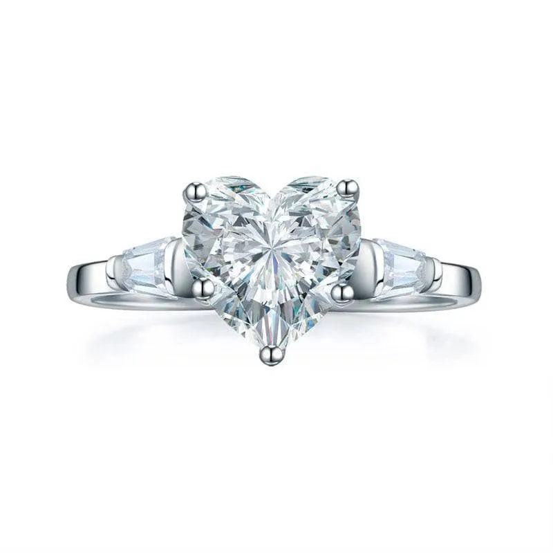 2.0Ct Heart-Shaped Diamond Engagement Ring