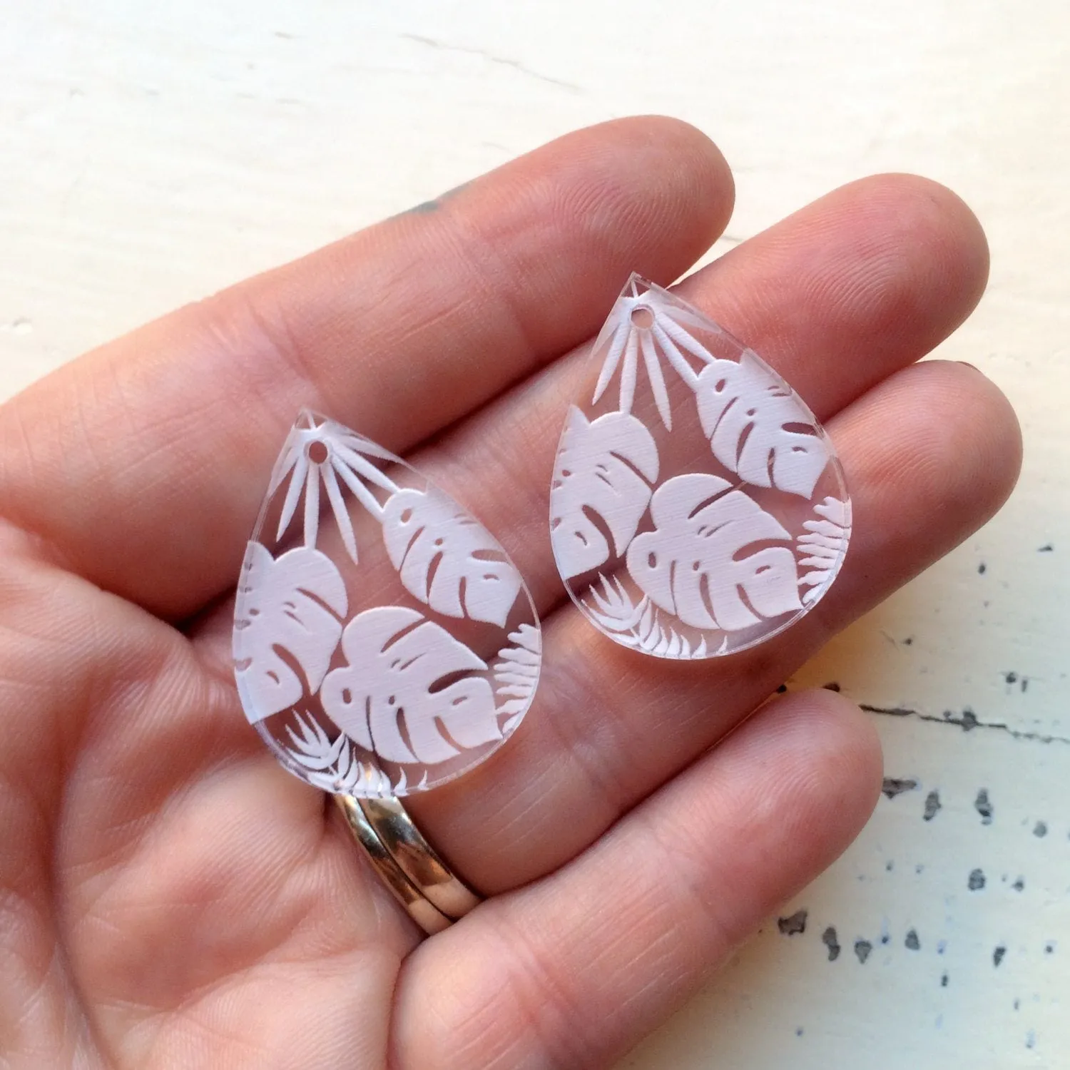 30mm Jungle Teardrops  - 5 Pairs