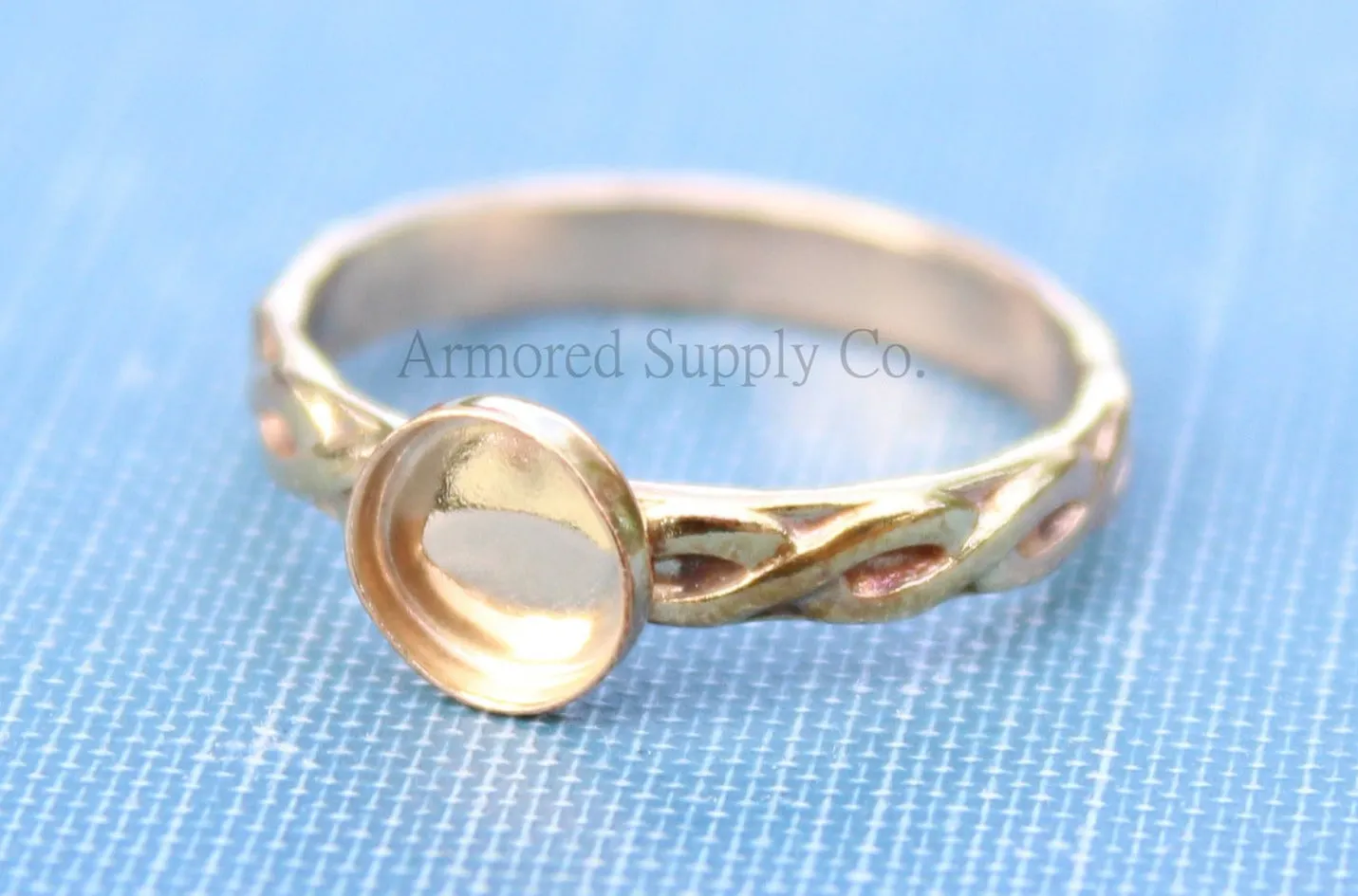 4mm Celtic Infinity Bezel Ring blank Gold Filled