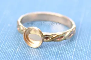 4mm Celtic Infinity Bezel Ring blank Gold Filled
