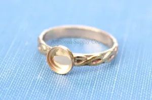 6mm Gold Celtic Infinity Bezel Ring blank