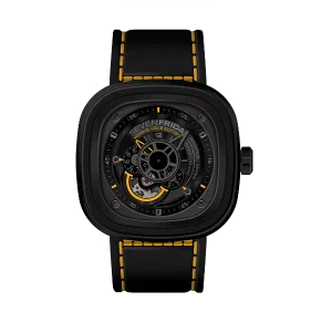 7Friday Black Leather Strap Black Dial Automatic Watch for Gents - P3/MV-X017
