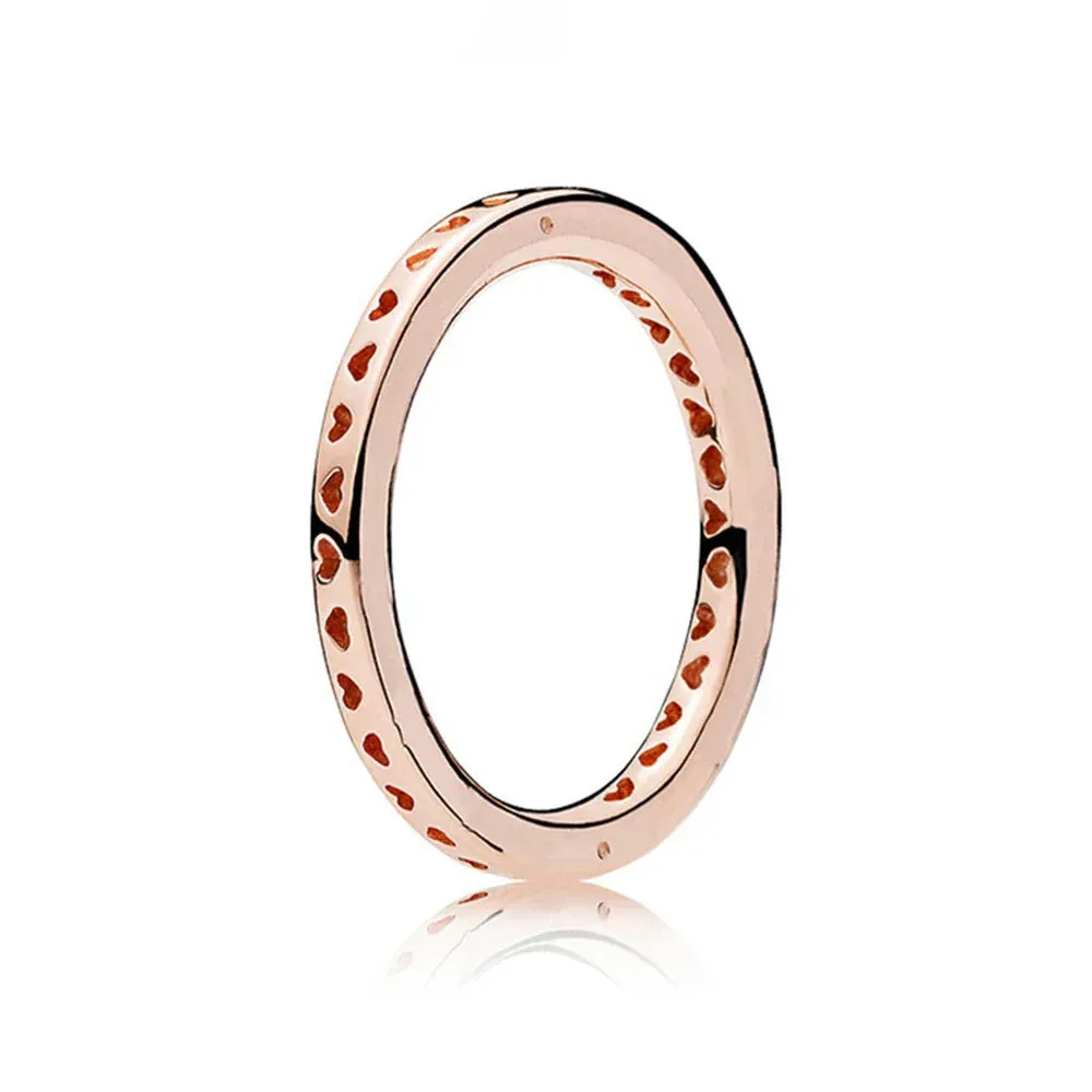 925 Sterling Silver Rings For Women Original Infinity Love Heart Crown Engagement Wedding Ring Rose Gold Crystals Luxury Jewelry