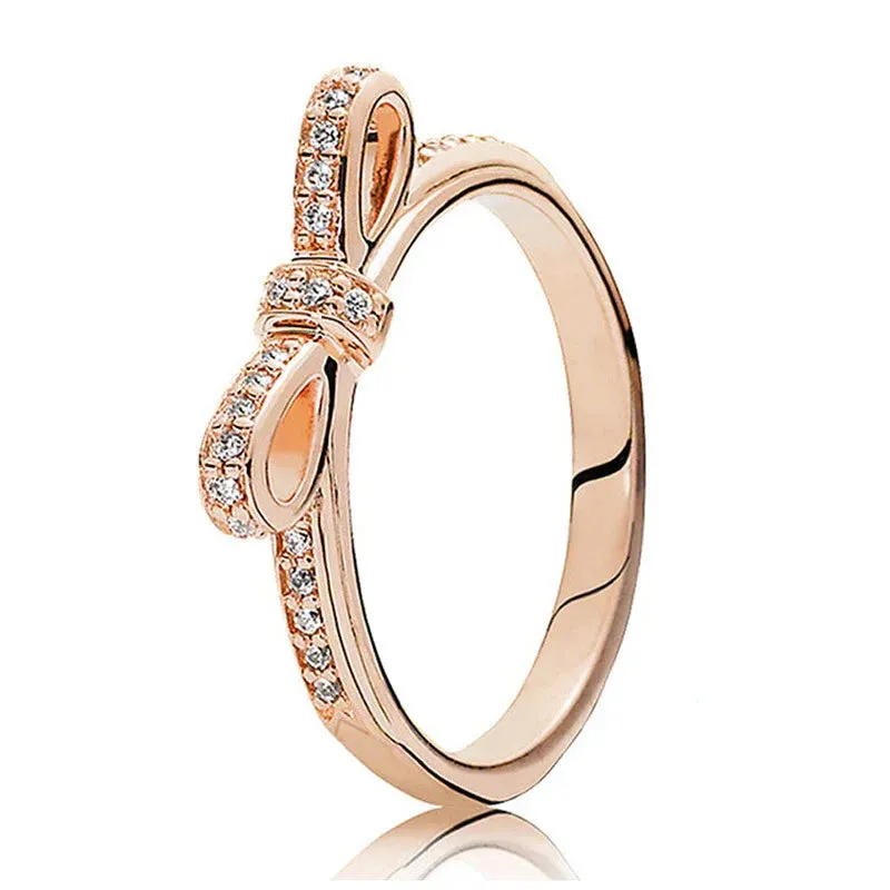 925 Sterling Silver Rings For Women Original Infinity Love Heart Crown Engagement Wedding Ring Rose Gold Crystals Luxury Jewelry