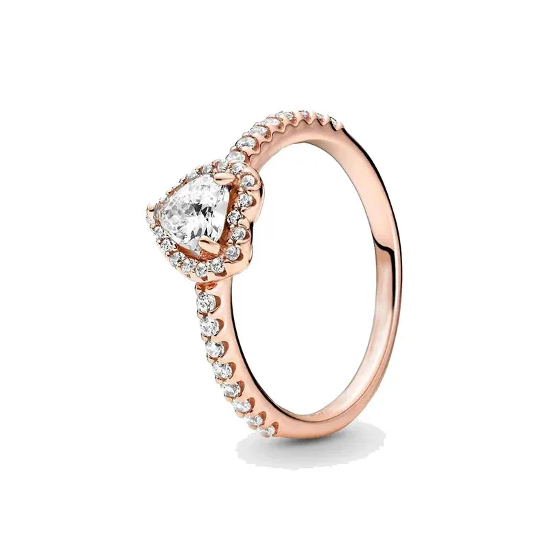 925 Sterling Silver Rings For Women Original Infinity Love Heart Crown Engagement Wedding Ring Rose Gold Crystals Luxury Jewelry