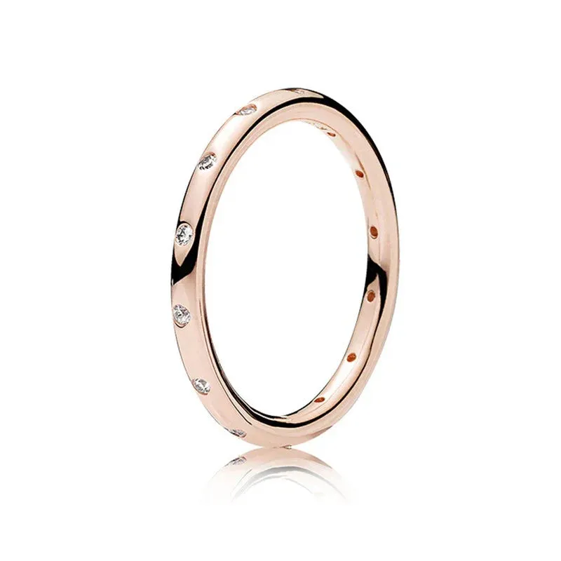 925 Sterling Silver Rings For Women Original Infinity Love Heart Crown Engagement Wedding Ring Rose Gold Crystals Luxury Jewelry