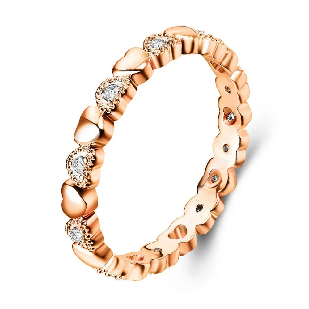 925 Sterling Silver Rings For Women Original Infinity Love Heart Crown Engagement Wedding Ring Rose Gold Crystals Luxury Jewelry