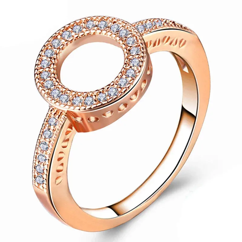 925 Sterling Silver Rings For Women Original Infinity Love Heart Crown Engagement Wedding Ring Rose Gold Crystals Luxury Jewelry