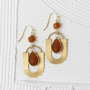 Adi Retro U-Shaped Drop Earrings