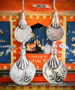 Amazigh hand held coin earrings