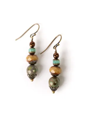 Anne Vaughan Designs Jewelry - Rustic Creek Czech Glass Simple Earrings