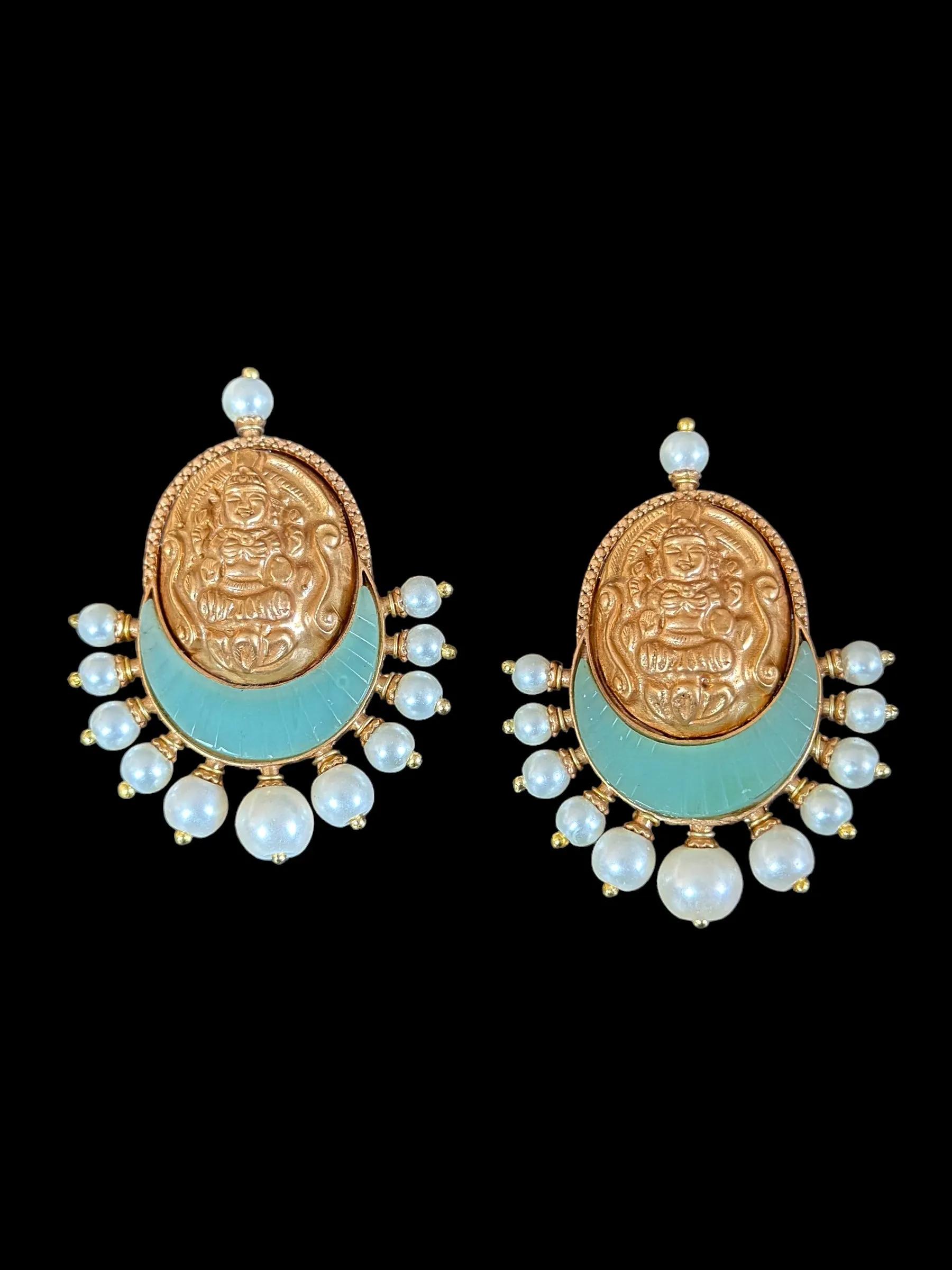 Antique Golden Pearl Earrings