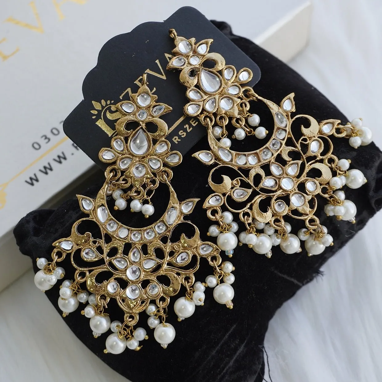 Antique Hand Crafted Kundan Earrings