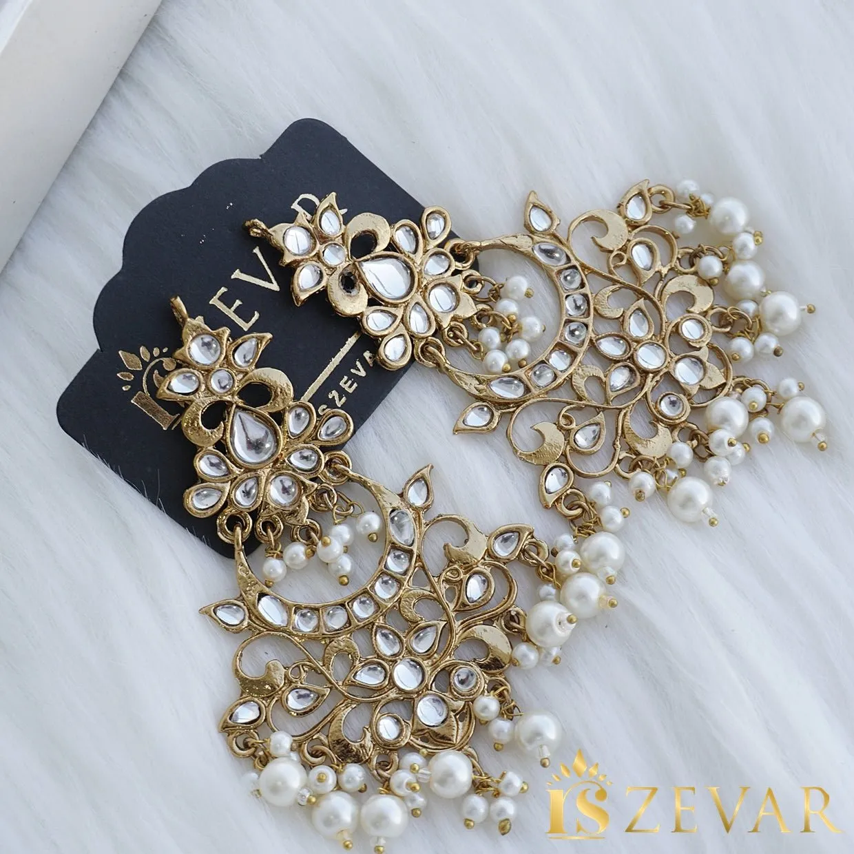 Antique Hand Crafted Kundan Earrings