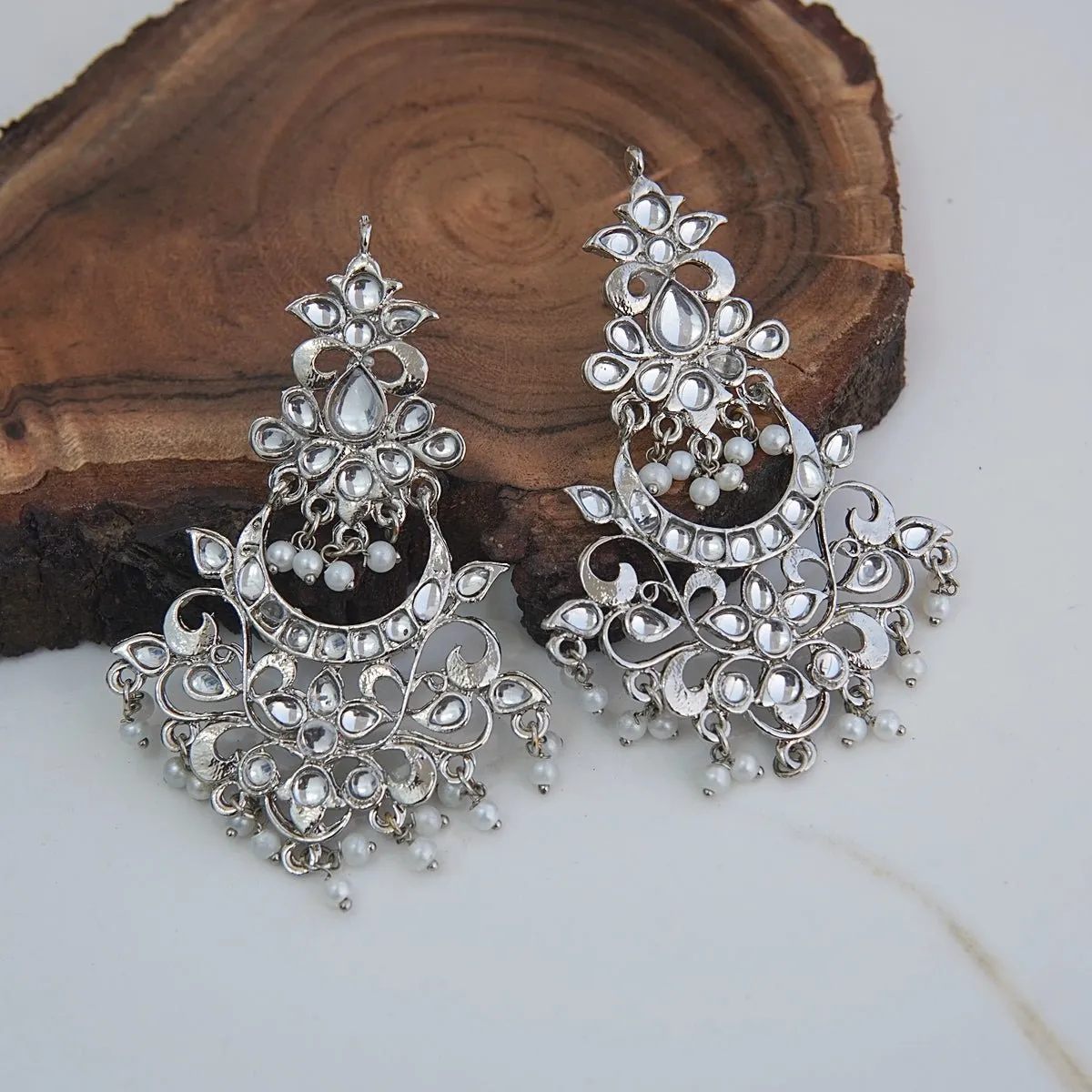 Antique Hand Crafted Kundan Earrings