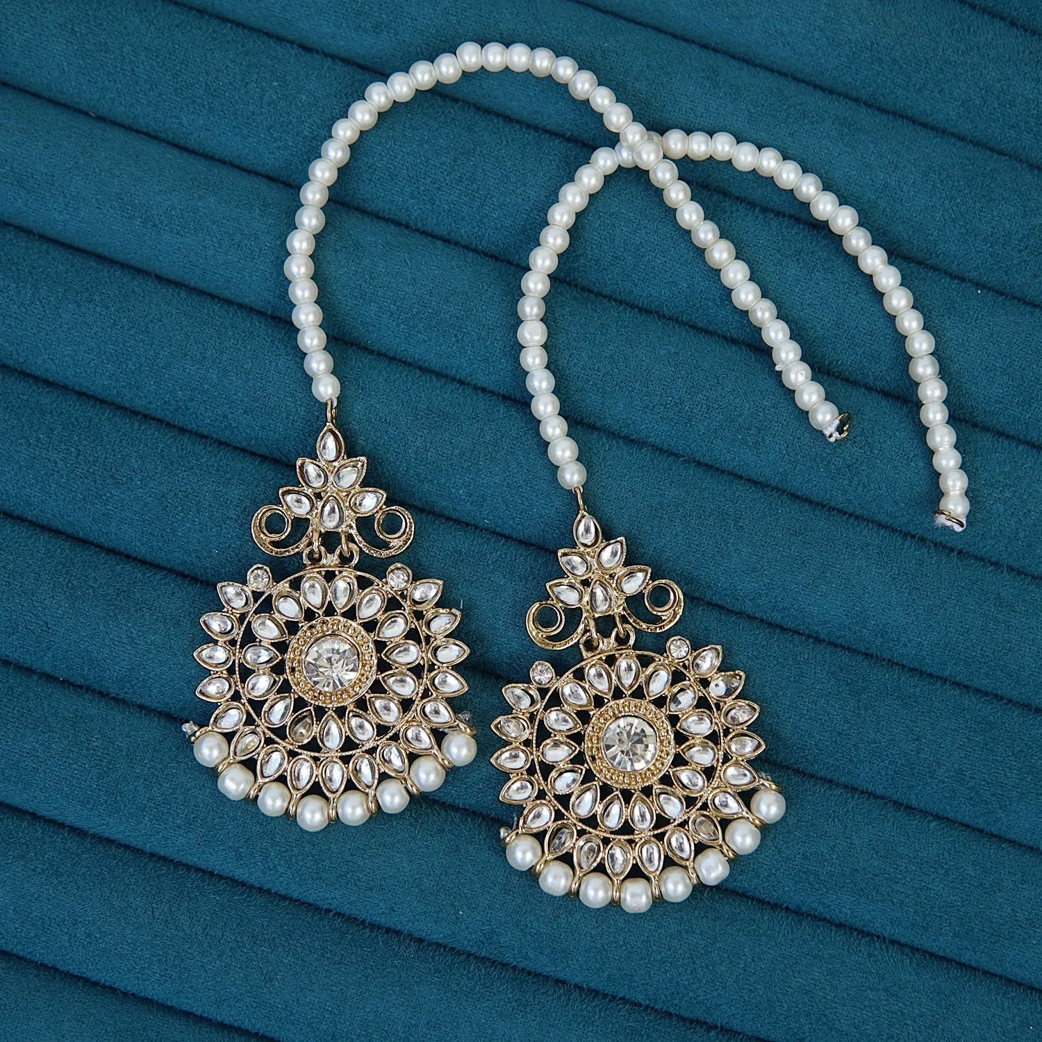 Antique Kundan Earrings With Saharay