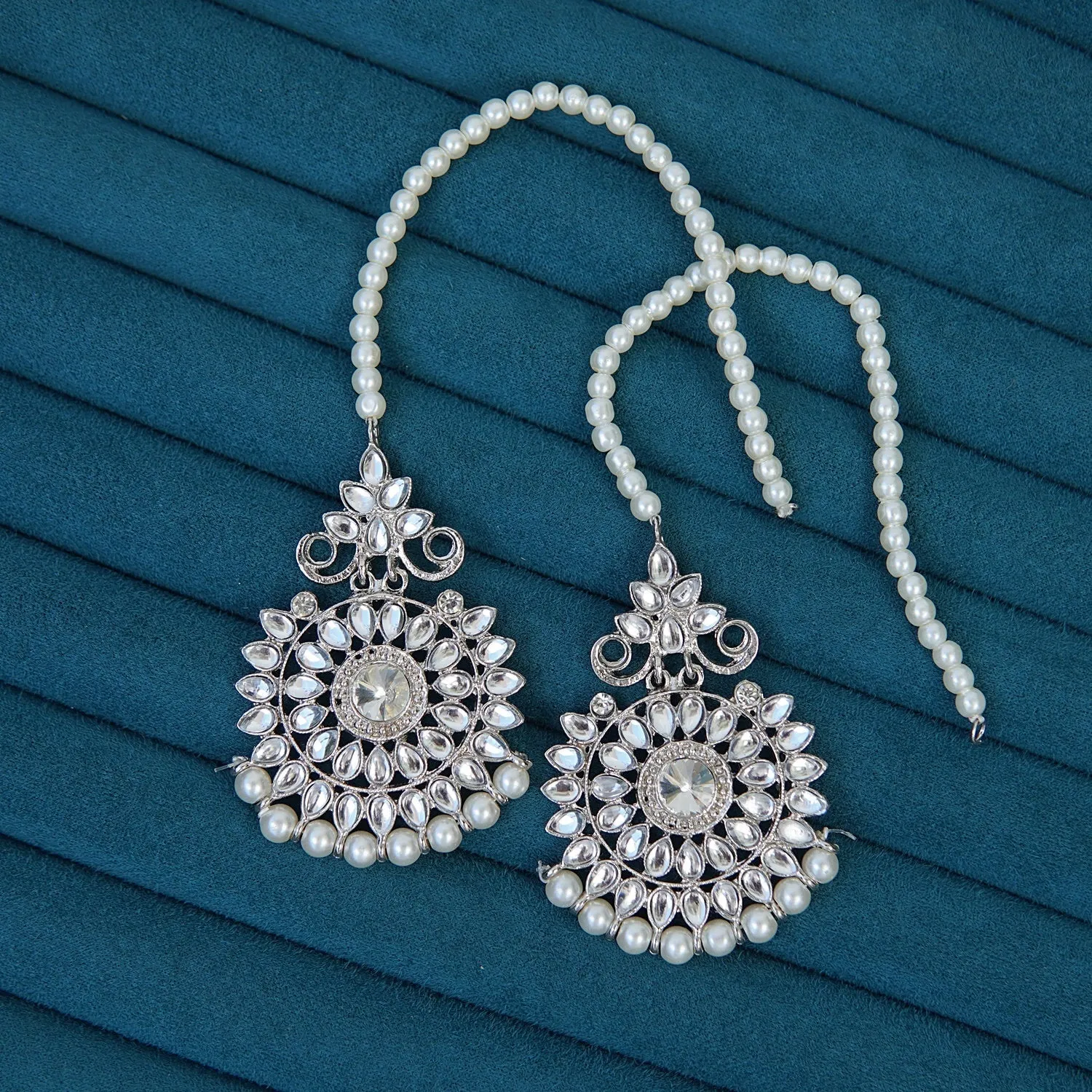 Antique Kundan Earrings With Saharay