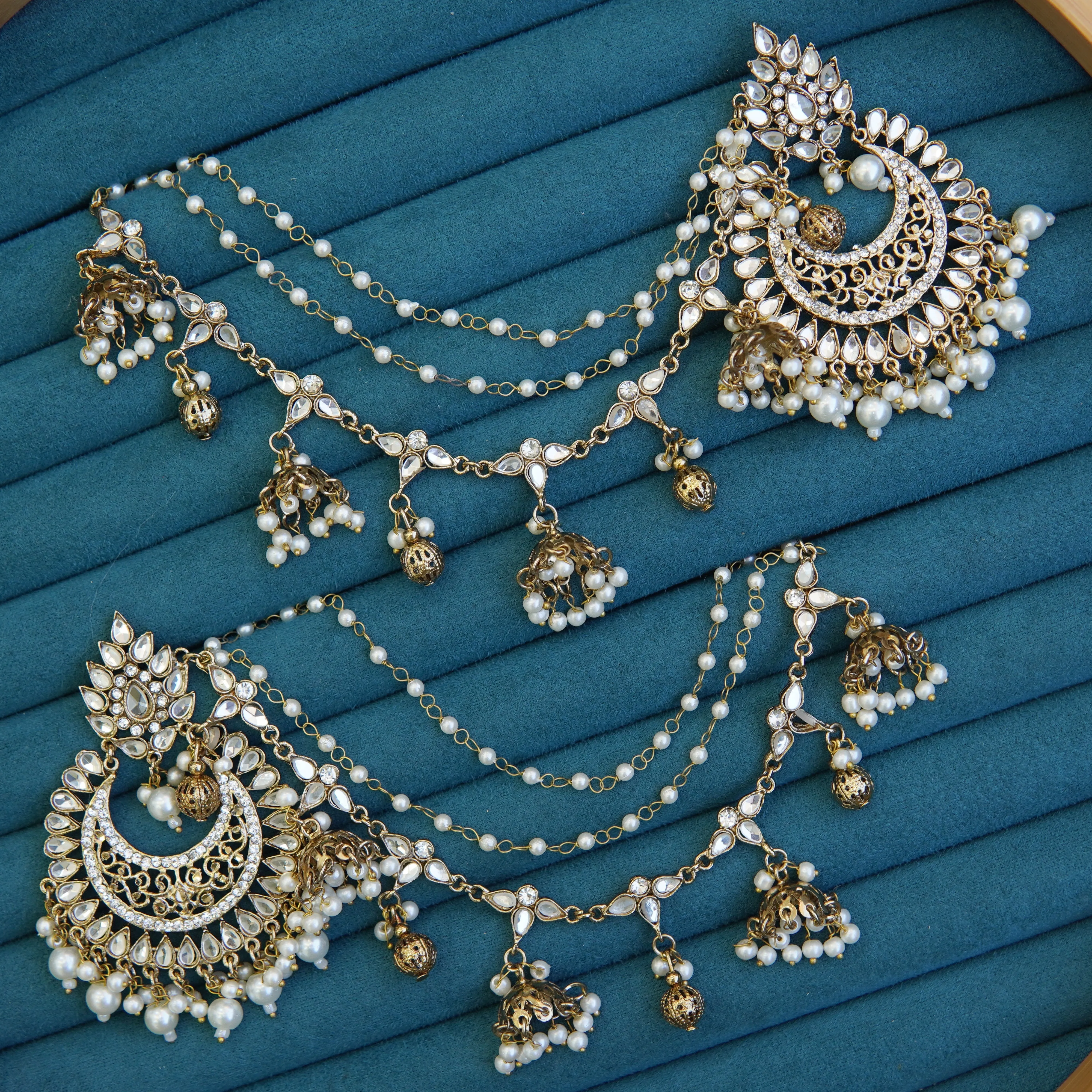 Antique Kundan Saharey Earrings