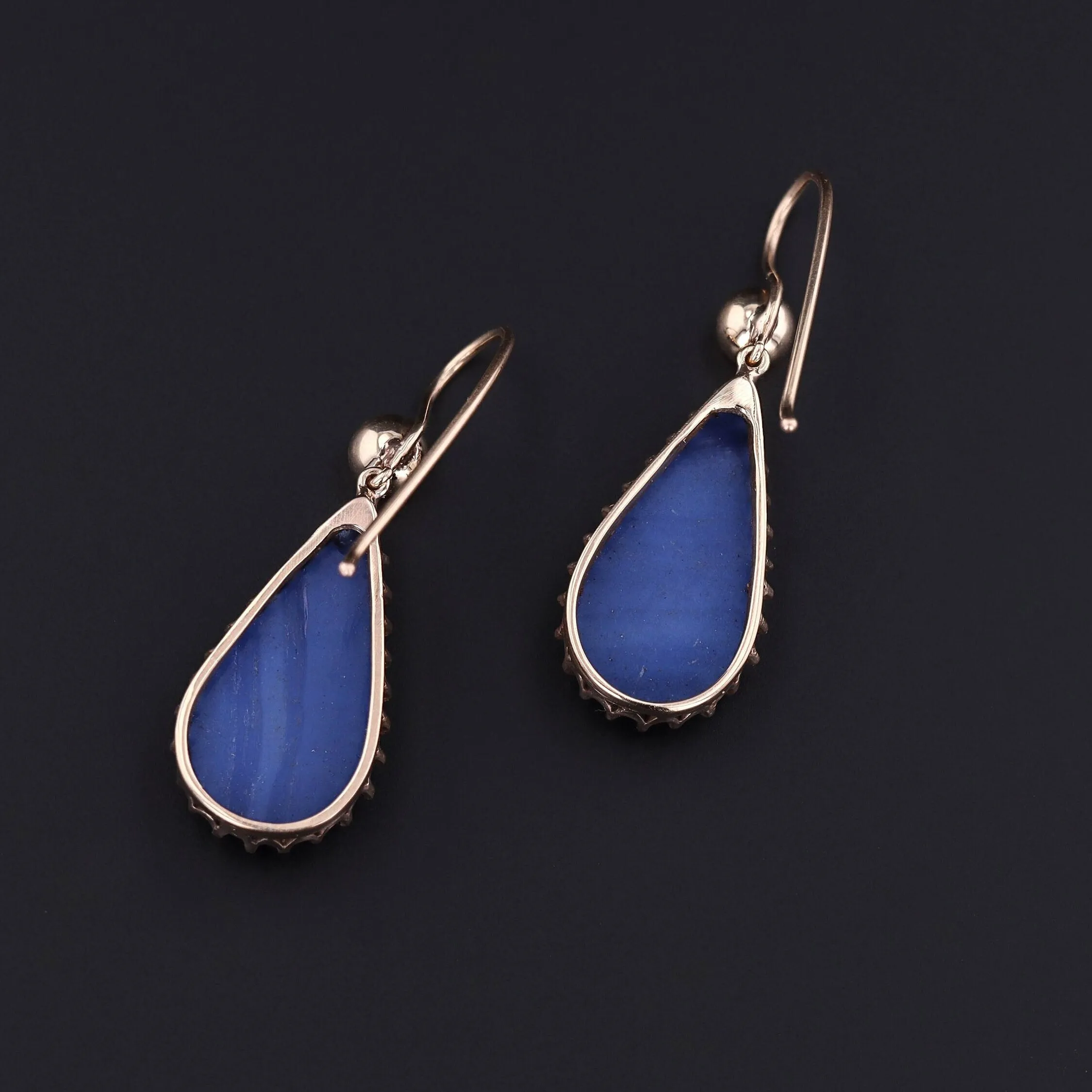 Antique Micromosaic Earrings 14k Gold Earrings
