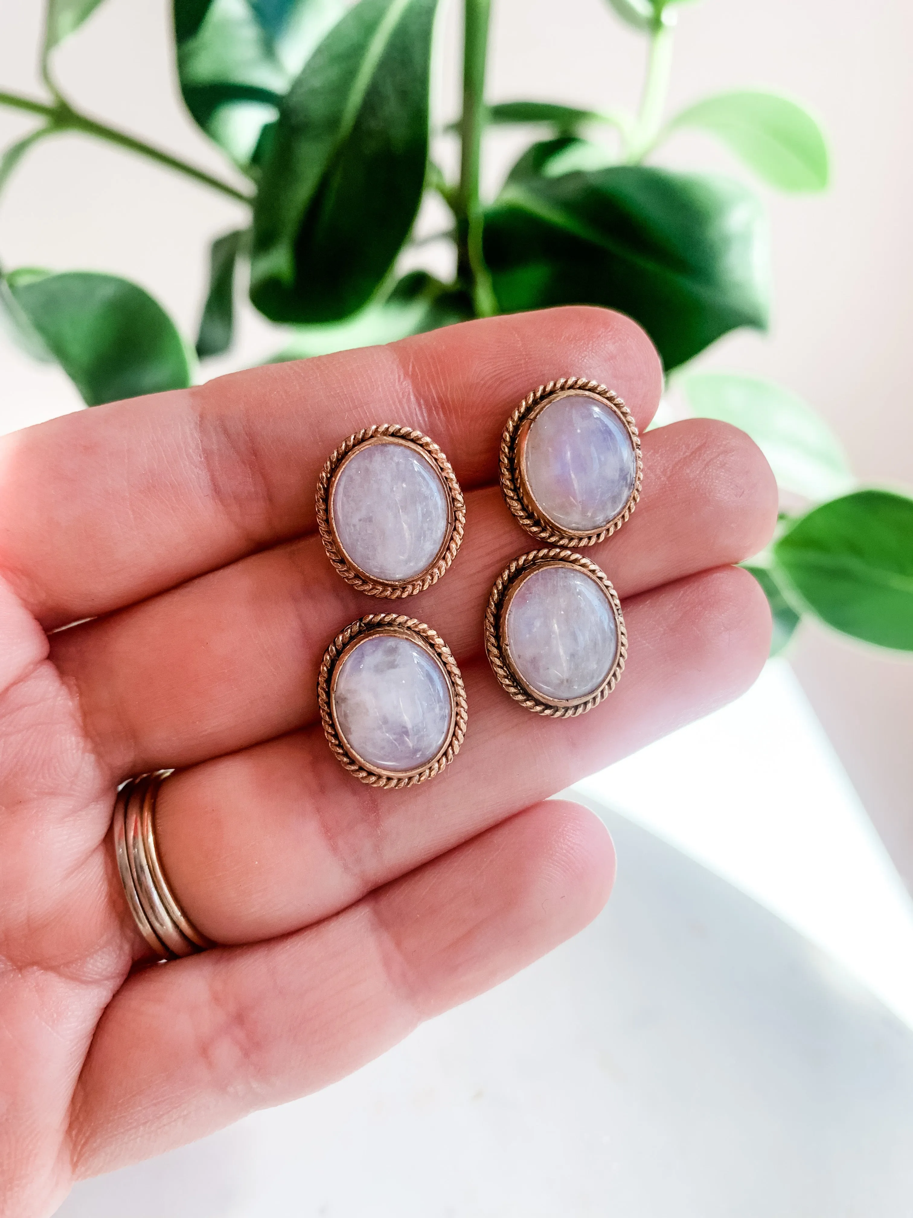 Antique Moonstone Earrings